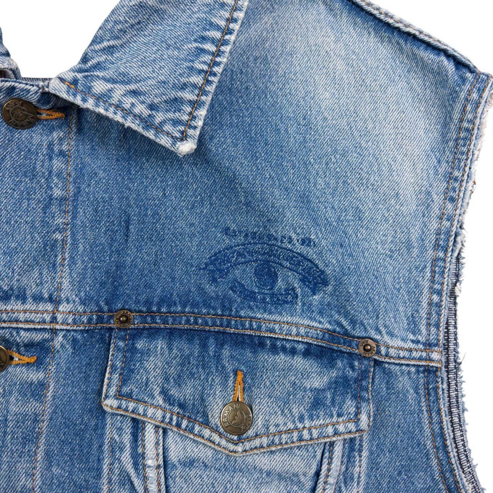Other Vintage Armani Jeans Button Up Denim Vest Jacket Size M Size US M / EU 48-50 / 2 - 6 Thumbnail