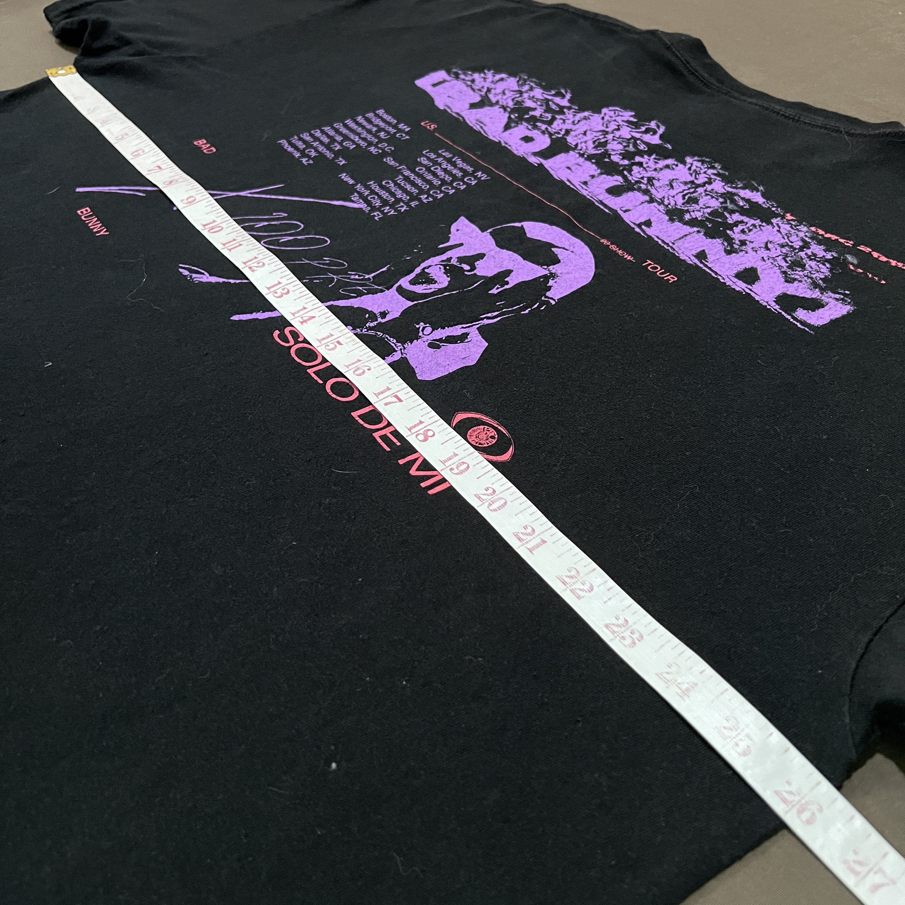 Band Tees × Rap Tees Bad Bunny x 100 Pre Black Tour Tee 2XL Solo De Mi Size US XXL / EU 58 / 5 - 6 Thumbnail