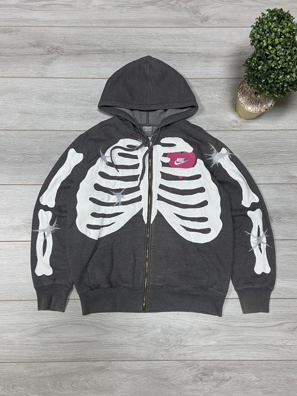 Nike Nike 1:1 bones skeleton heart bones hoodie Size US M / EU 48-50 / 2 - 1 Thumbnail