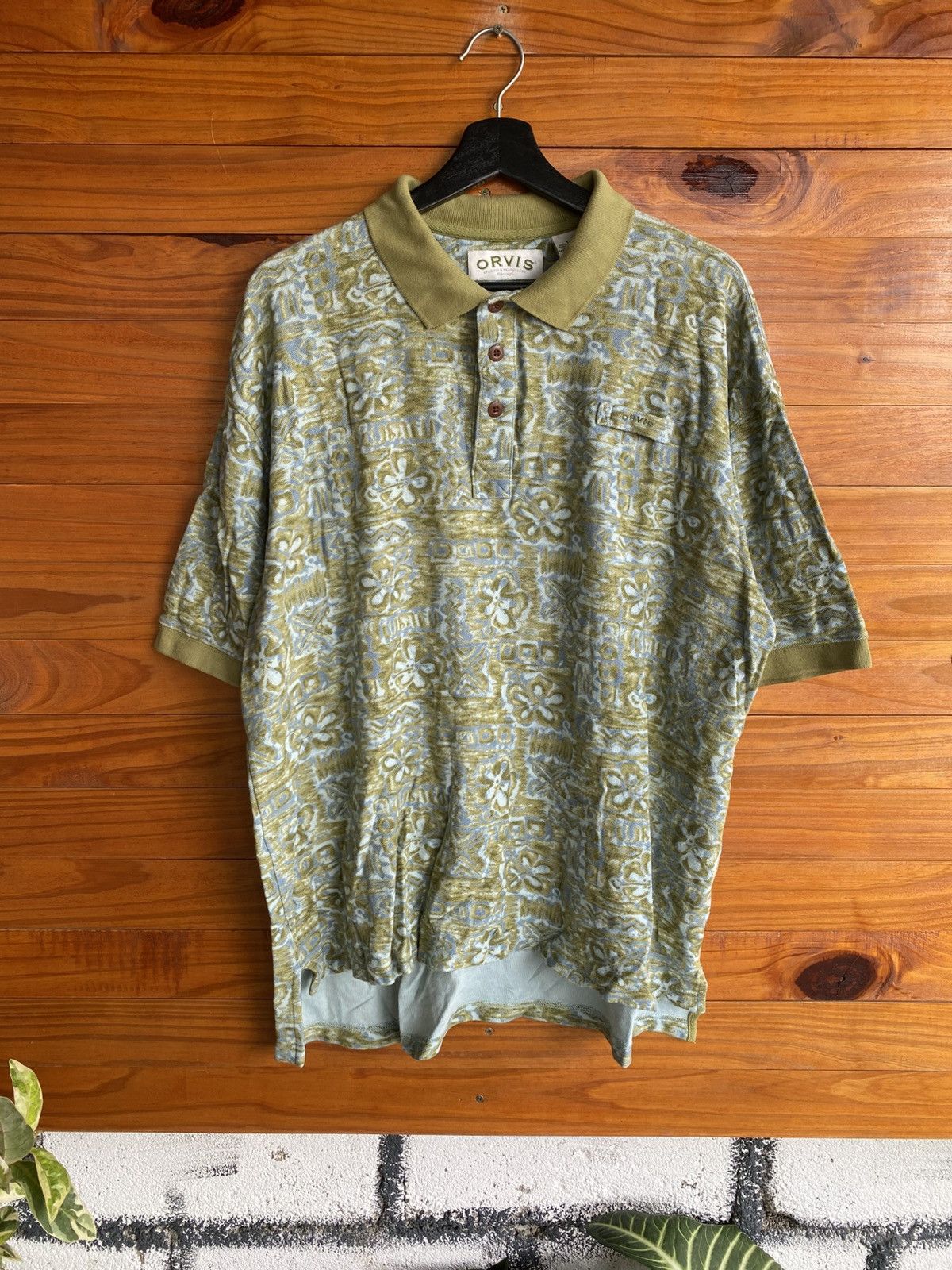Orvis Vintage Orvis Pattern Polo Shirt Made in Macau Size US L / EU 52-54 / 3 - 4 Thumbnail