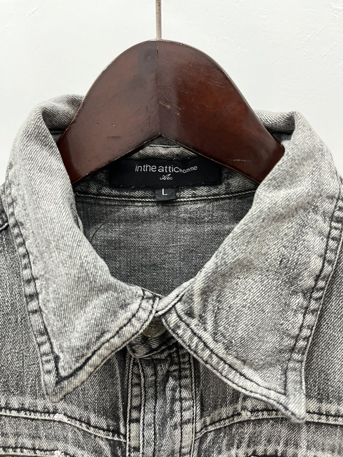 In The Attic × Japanese Brand IN THE ATTIC DENIM SHORT SHIRT Size US M / EU 48-50 / 2 - 3 Thumbnail