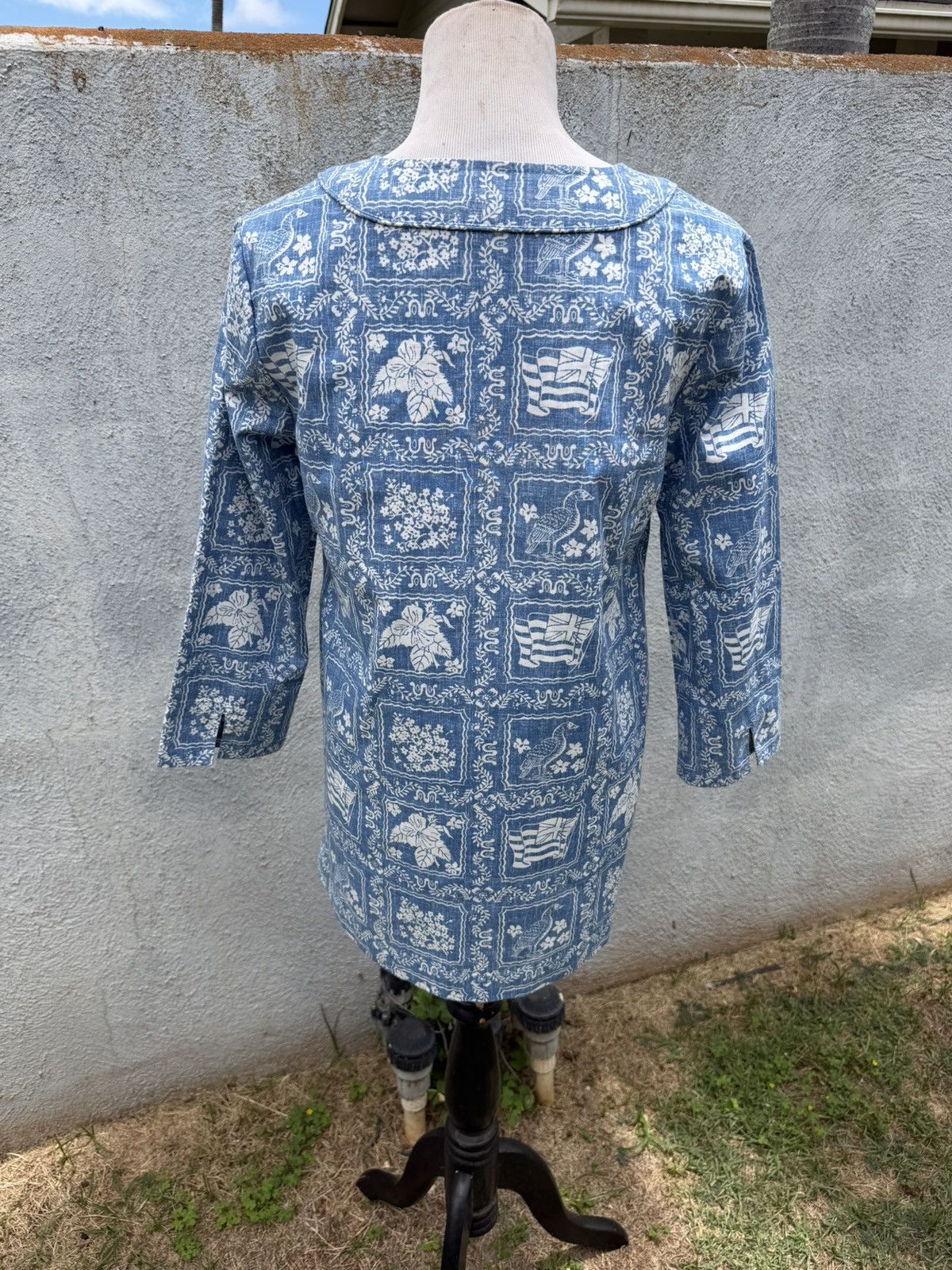 Reyn Spooner Reyn Spooner Tunic Women's S Hawaiian Blouse Blue/White Size S / US 4 / IT 40 - 2 Thumbnail