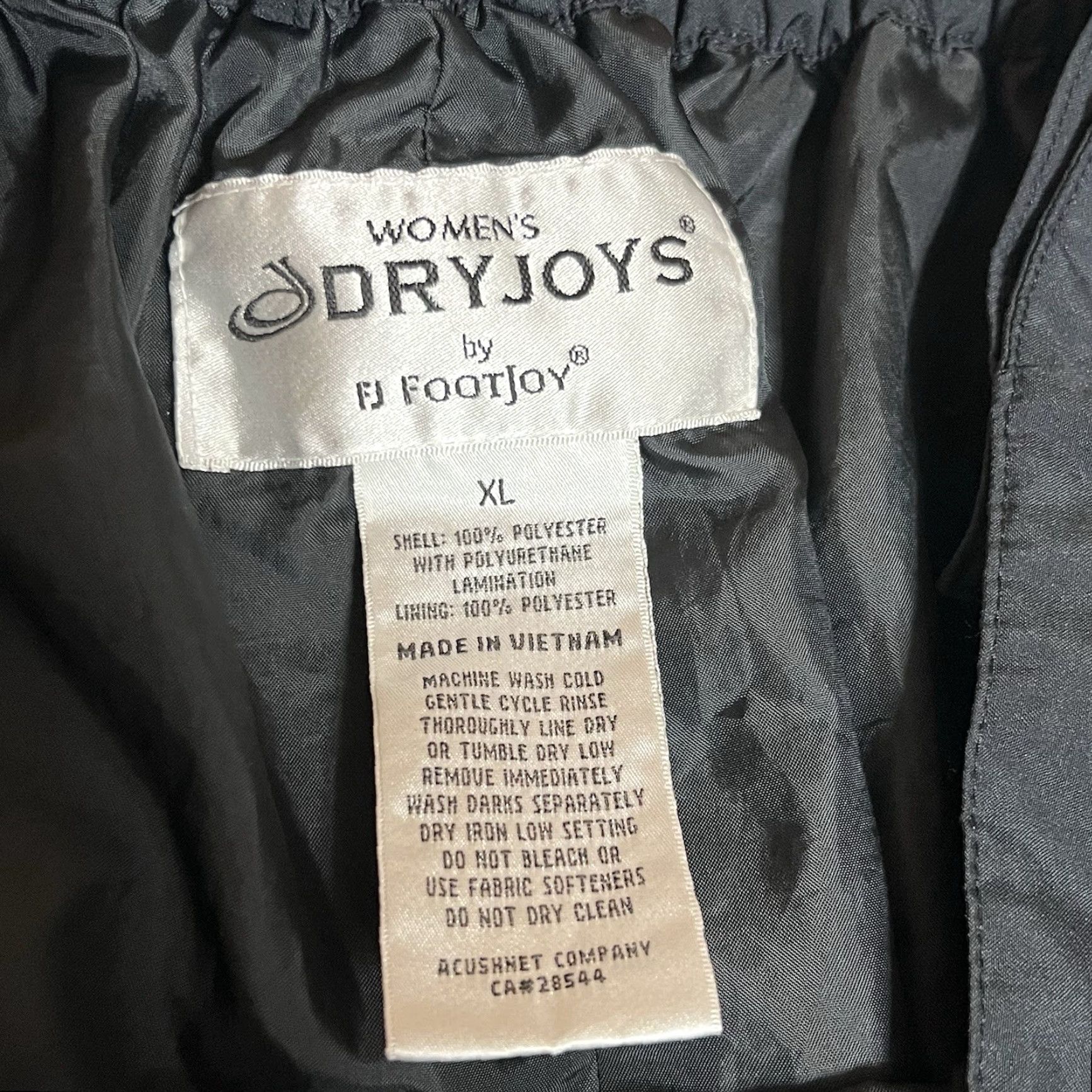 Footjoy FootJoy DryJoys Pants Womens XL Black Waterproof Rain Golf Performance Pants Womens Regular XL Black Golf Rain Pants Waterproof FootJoy Size 40" / US 18 - 7 Thumbnail
