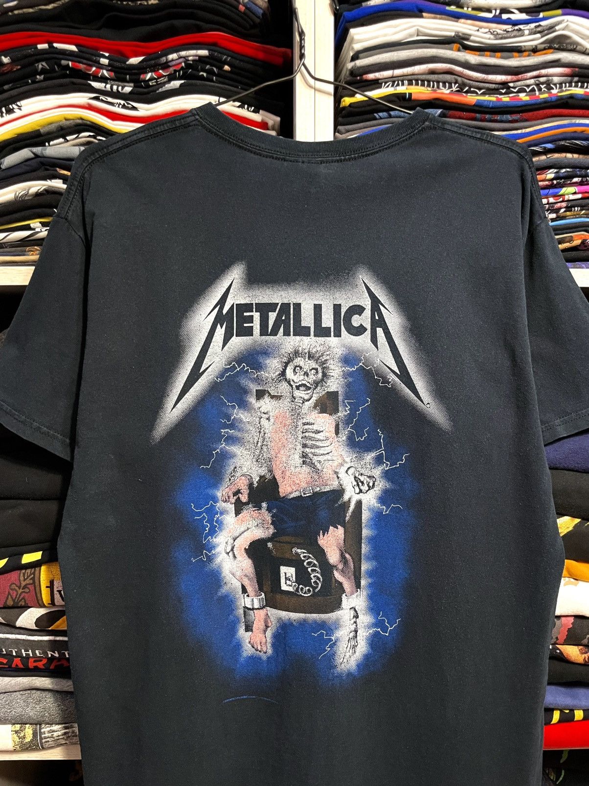 Band Tees Vintage 00s Metallica Ride The Lightning Rock Band T-Shirt Size US L / EU 52-54 / 3 - 12 Thumbnail