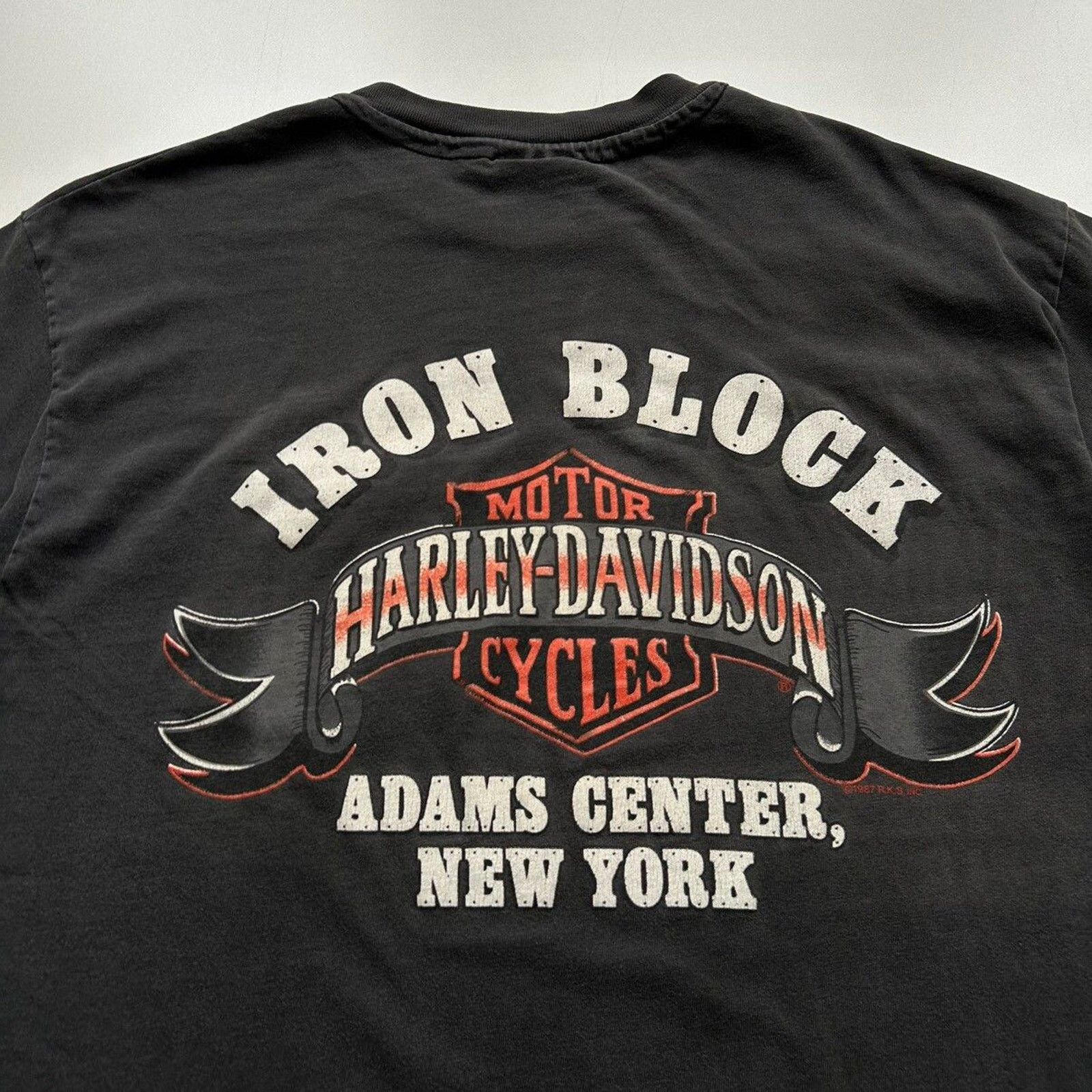 Harley Davidson Vintage 90s Harley Davidson Motorcycle Pocket T Shirt Large Size US L / EU 52-54 / 3 - 2 Thumbnail