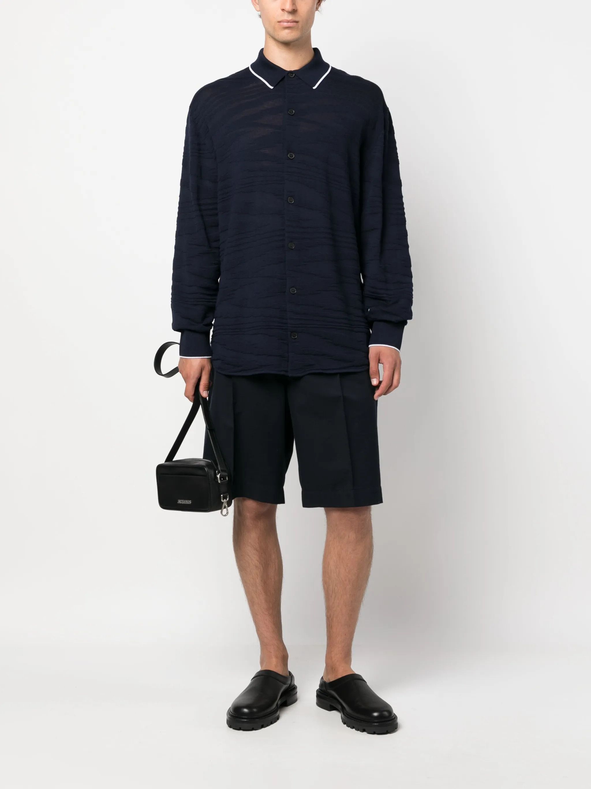 Missoni o1y0225 Patterned Shirt in Midnight Blue Size US M / EU 48-50 / 2 - 5 Thumbnail