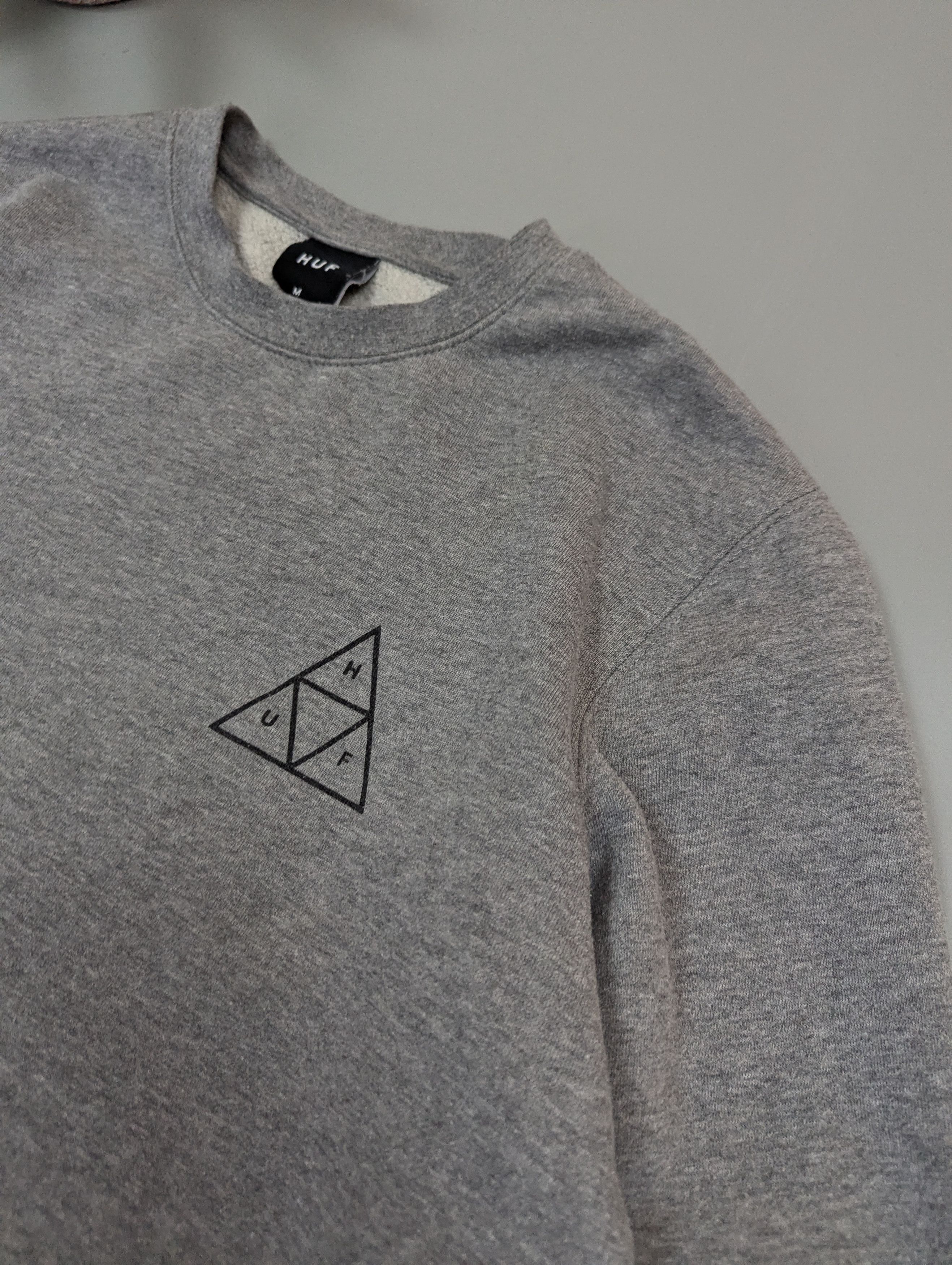Huf HUF Essentials Triple Triangle Crewneck Sweatshirt Gray Sz S Size US M / EU 48-50 / 2 - 20 Thumbnail