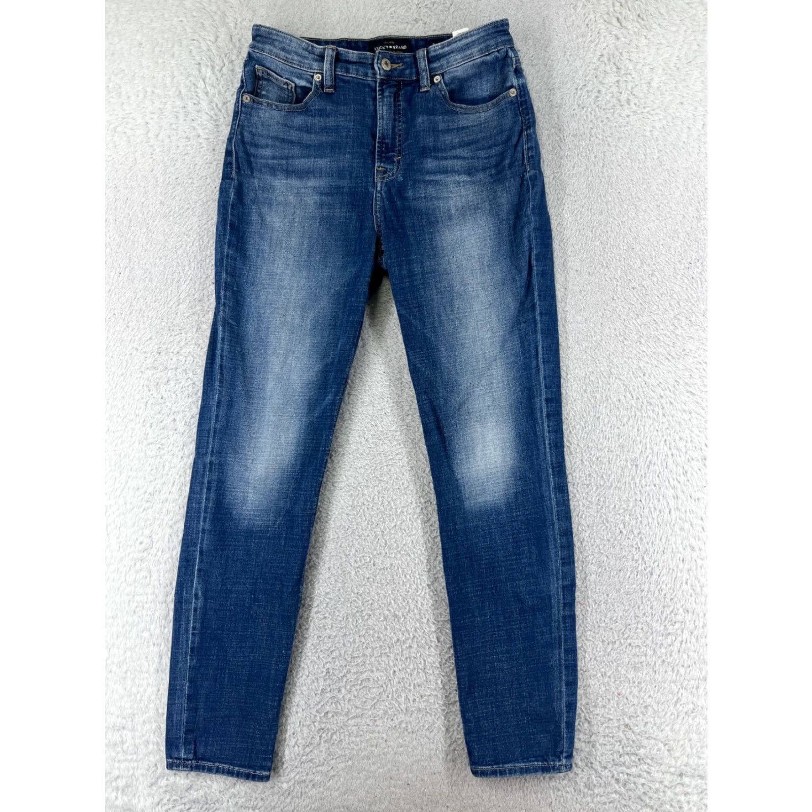 Lucky Brand Lucky Brand Jeans Juniors 4 Blue Denim Bridgette Skinny Ankle 21x25 Button Zipper Waist 25 in Cotton Blend Women's Modern USA Size 27" / US 4 / IT 40 - 2 Thumbnail