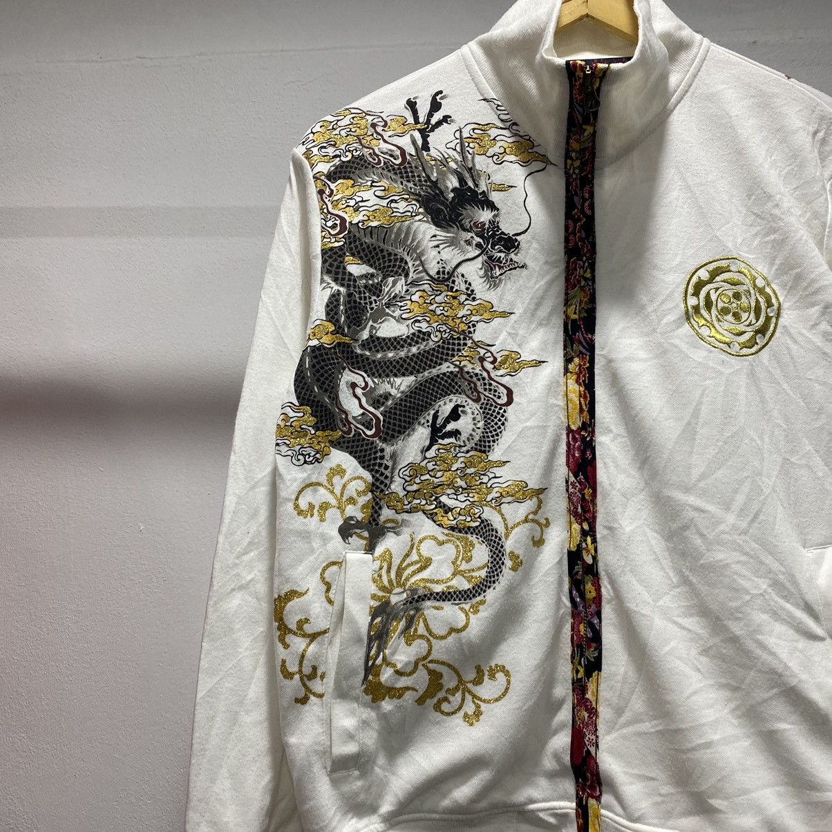 Japanese Brand Dragon🐉 Japan Designer Overprint Zipper Sukajan Motive 90s Size US M / EU 48-50 / 2 - 4 Thumbnail