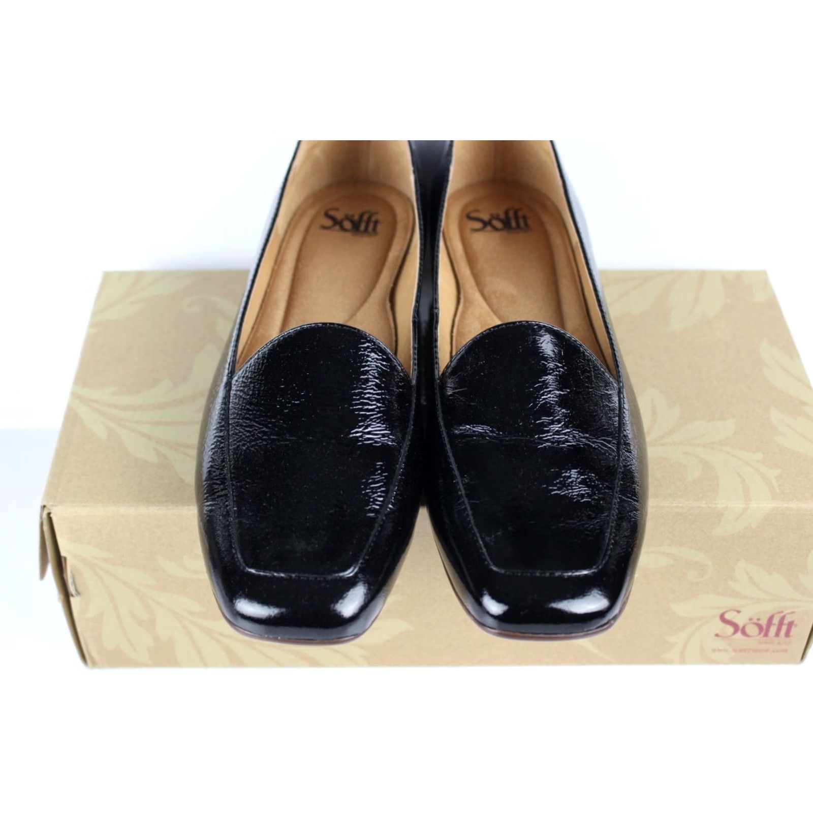 Vintage Sofft Eldyn Black Patent Loafer Sofft Women's Eldyn Loafer Black Patent Size 9.5 M EU 41 Women's Shoes Flat Square Toe Slip On Size US 10 / IT 40 - 4 Thumbnail