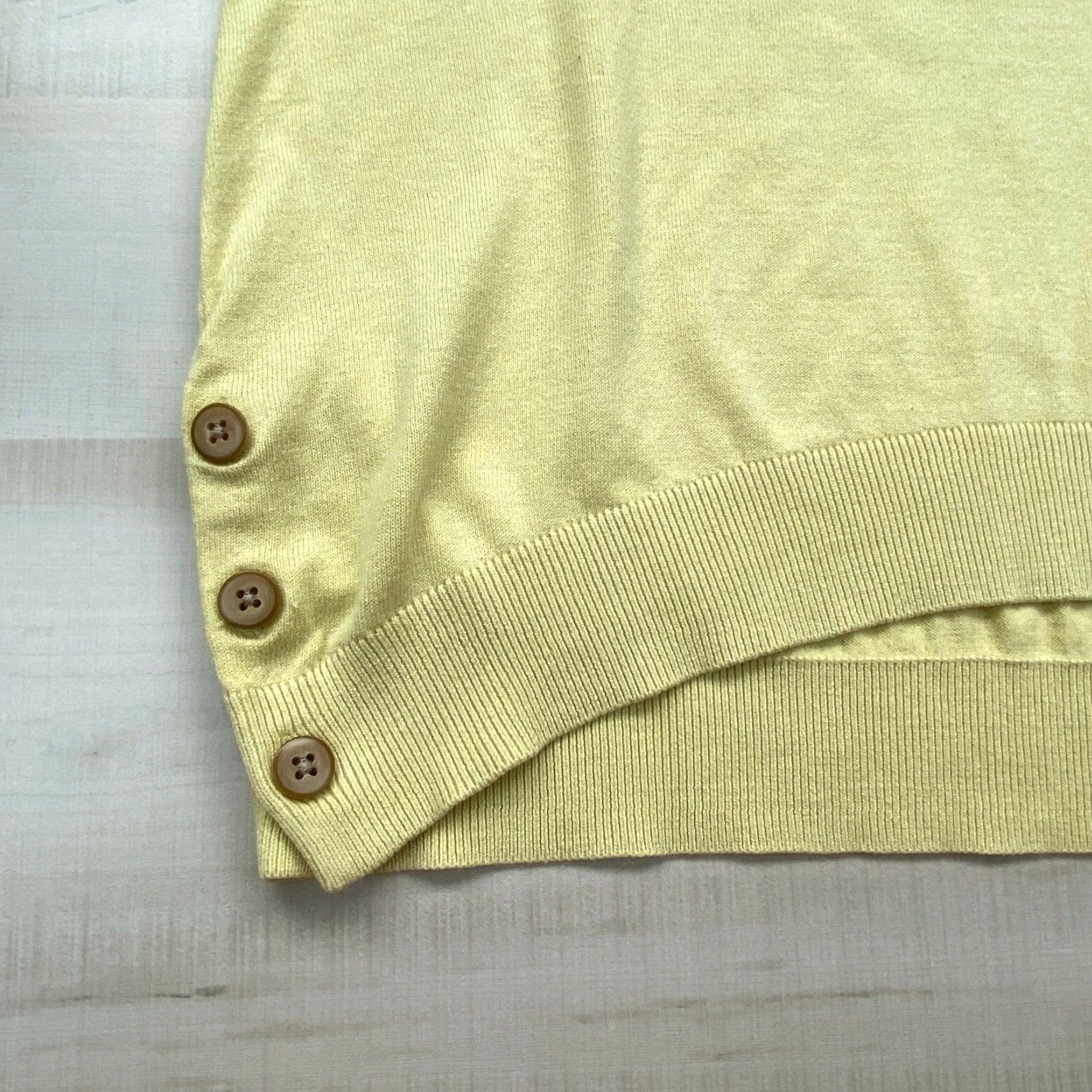 J. Jill J Jill Womens Sweater Small Yellow Silk Cotton Size S / US 4 / IT 40 - 5 Thumbnail