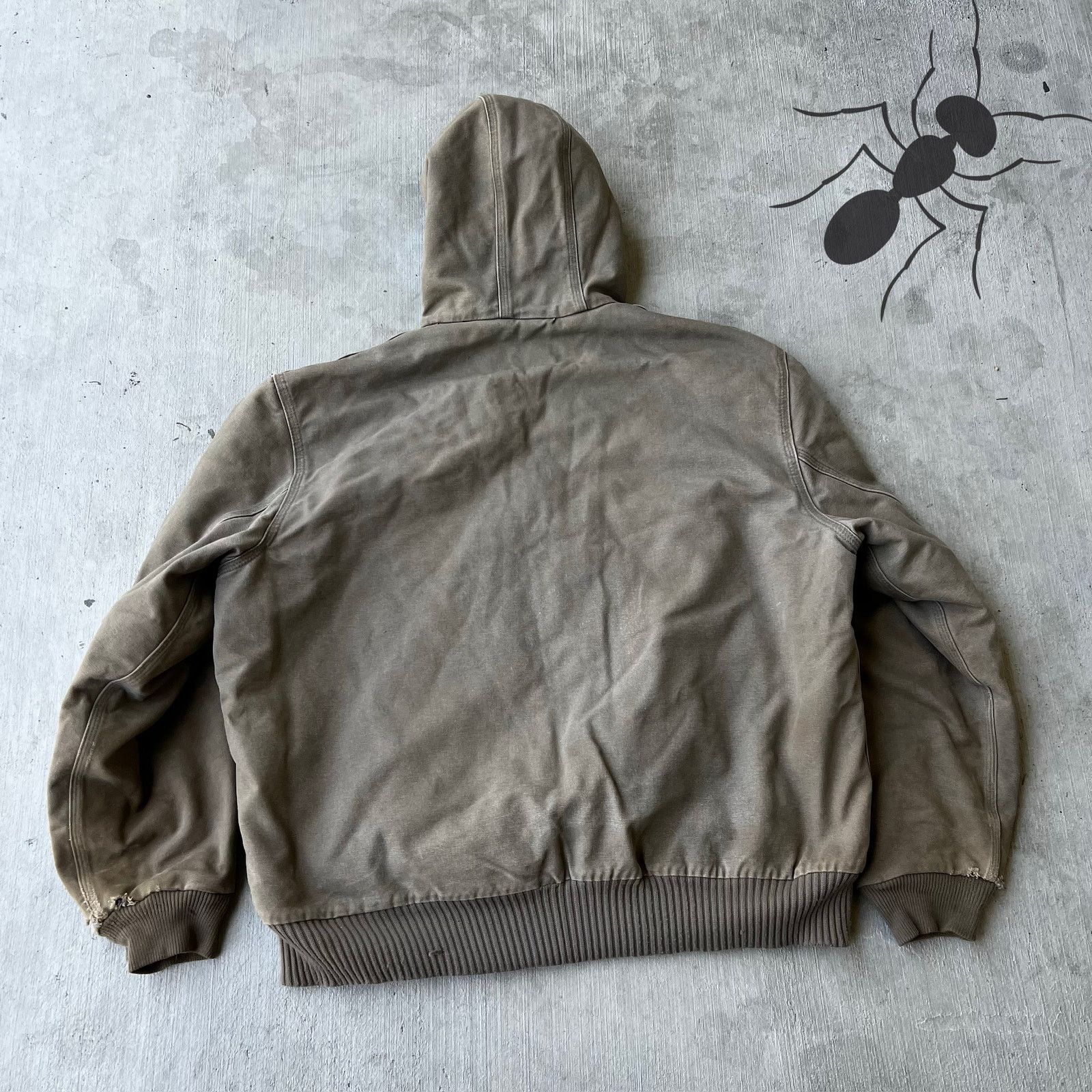 Carhartt × Vintage Carhartt J130 DES brown hooded work wear jacket Size US XL / EU 56 / 4 - 4 Thumbnail
