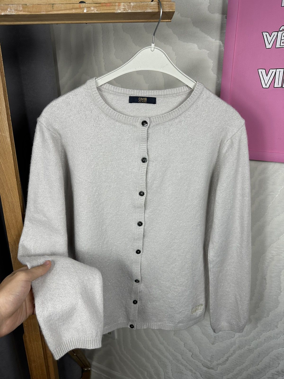 Cavalli Class Cavalli Class Knitted Cardigan Size XL / US 12-14 / IT 48-50 - 4 Thumbnail
