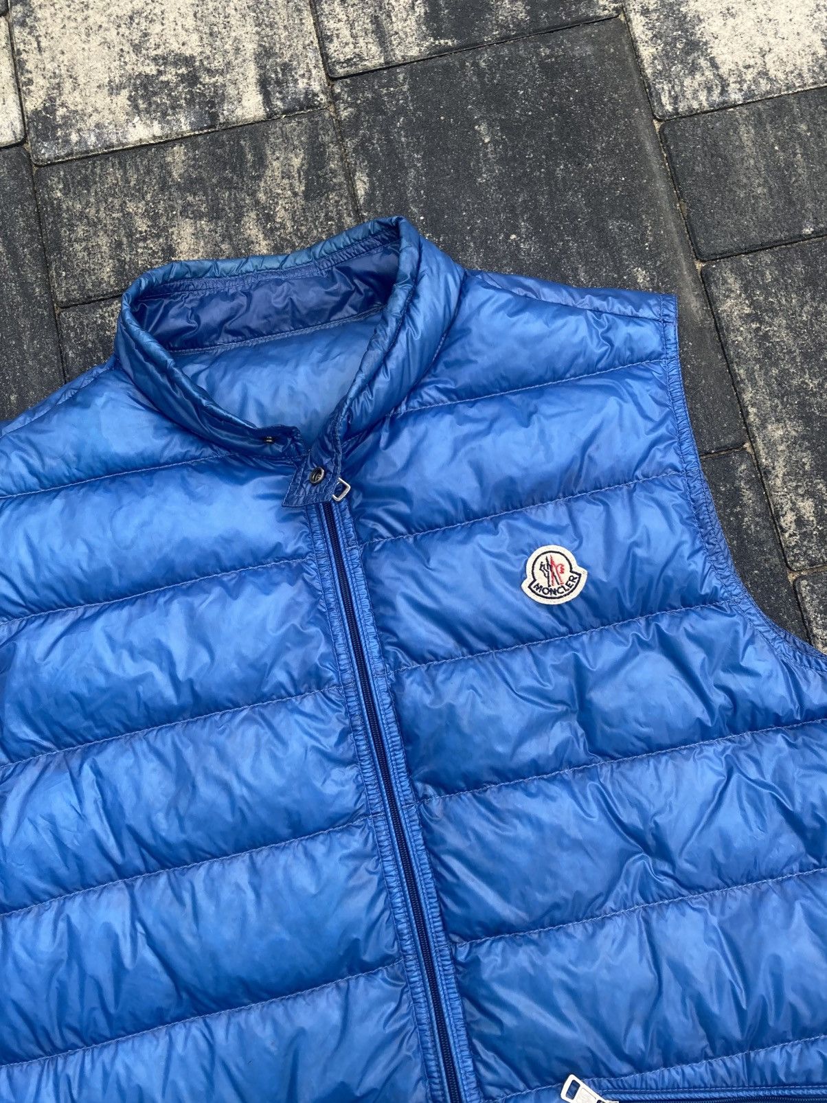 Moncler Vintage Moncler Gui Gilet Puffer Vest Blue Luxury Designer Size US XL / EU 56 / 4 - 4 Thumbnail