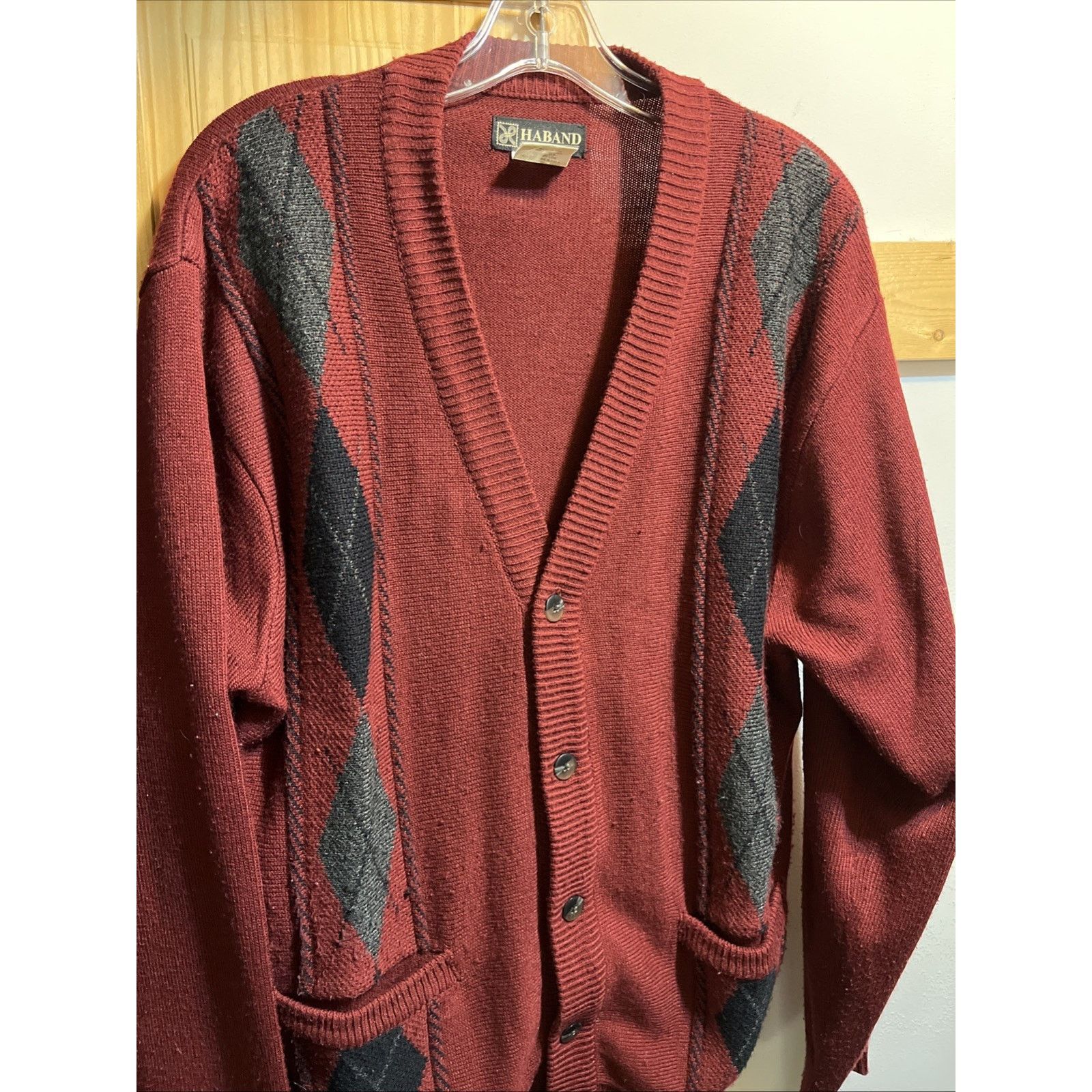 Haband Vintage Haband Cardigan Sweater Men's Large Red preppy 90s Size US L / EU 52-54 / 3 - 6 Thumbnail