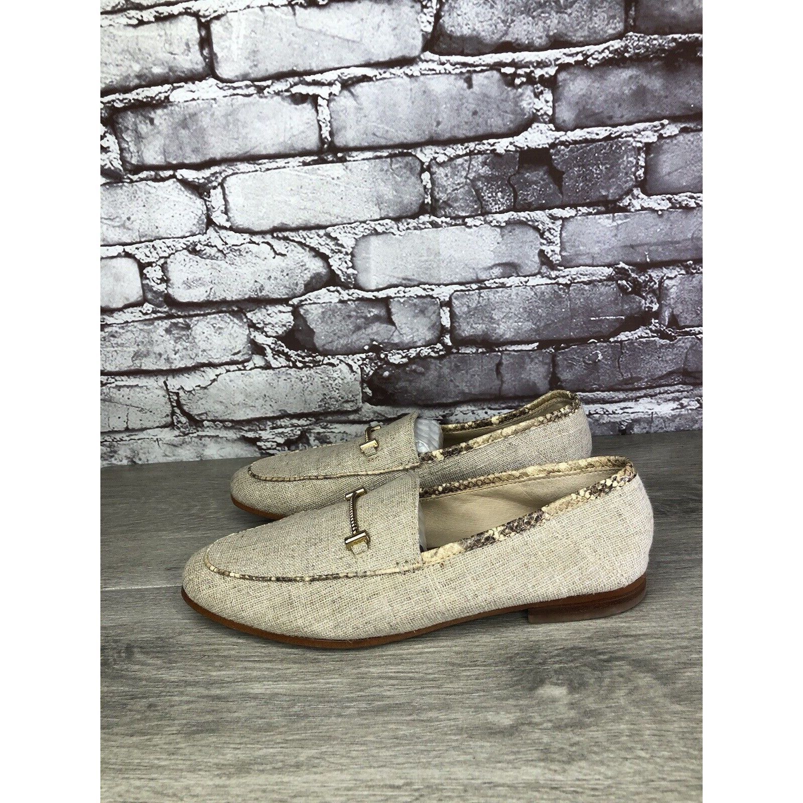 Sam Edelman Sam Edelman Lior Beige Leather Horsebit Almond Toe Slip On F Size US 7 / IT 37 - 1 Thumbnail