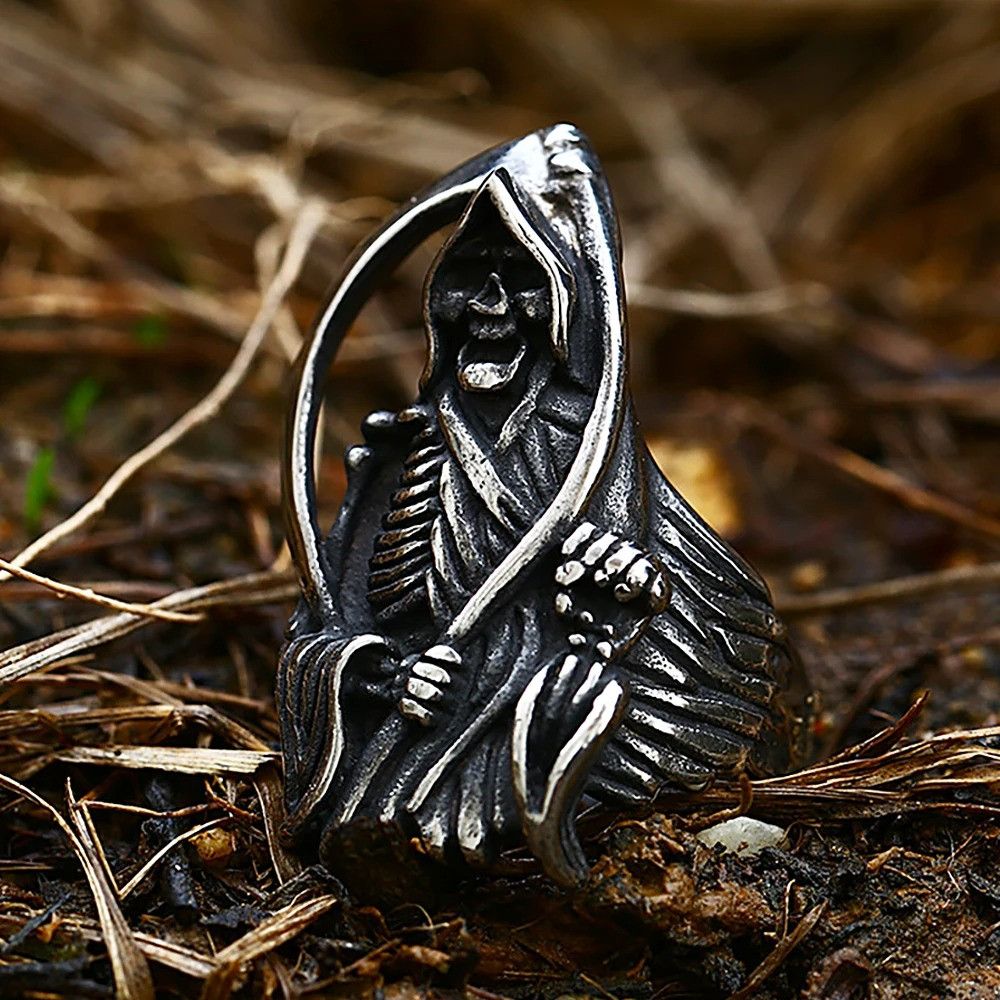 Vintage Vintage Unique Skull Ring Size ONE SIZE - 3 Thumbnail