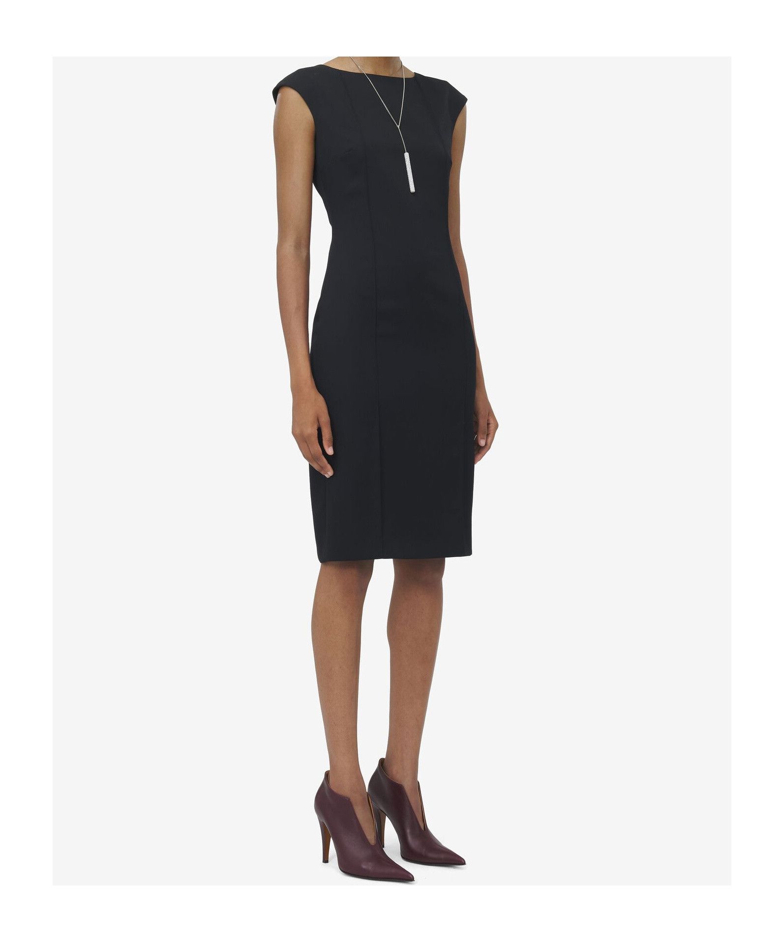 Alexander McQueen o1srvl11e0226 Pencil Dress In Black Size L / US 10 / IT 46 - 3 Thumbnail