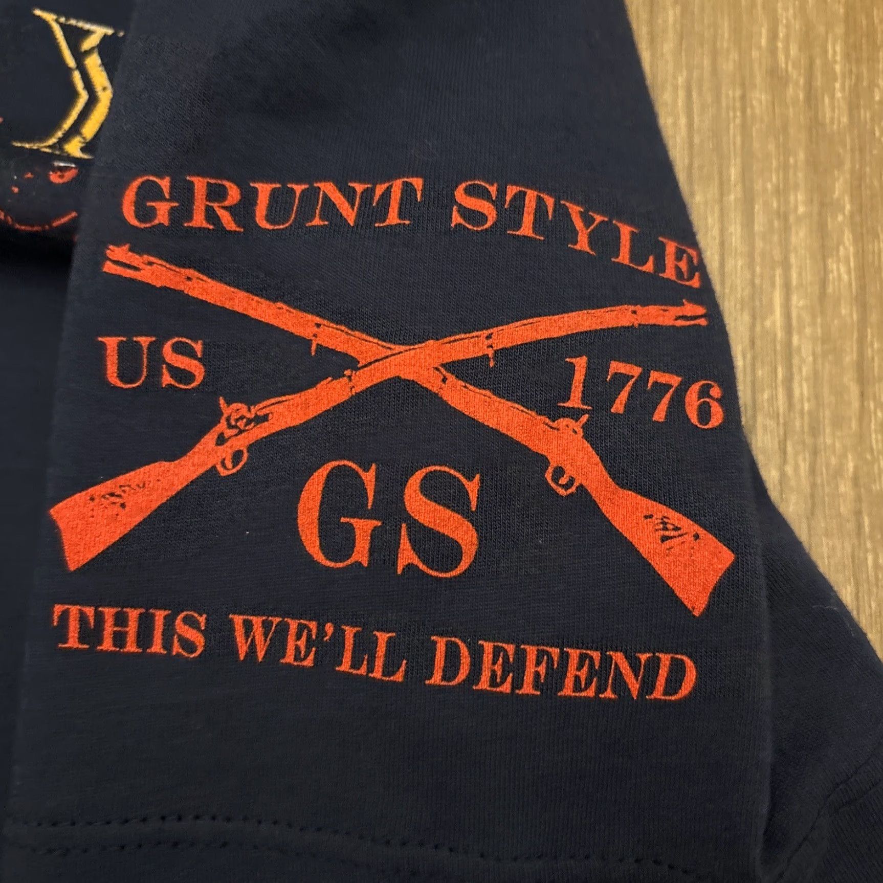 Vintage GRUNT STYLE Shirt Men M Navy Blue Yippee Ki Yay MerryF*cker Christmas Graphic Tee - Patriotic Holiday 90s Theme? Size US M / EU 48-50 / 2 - 3 Thumbnail
