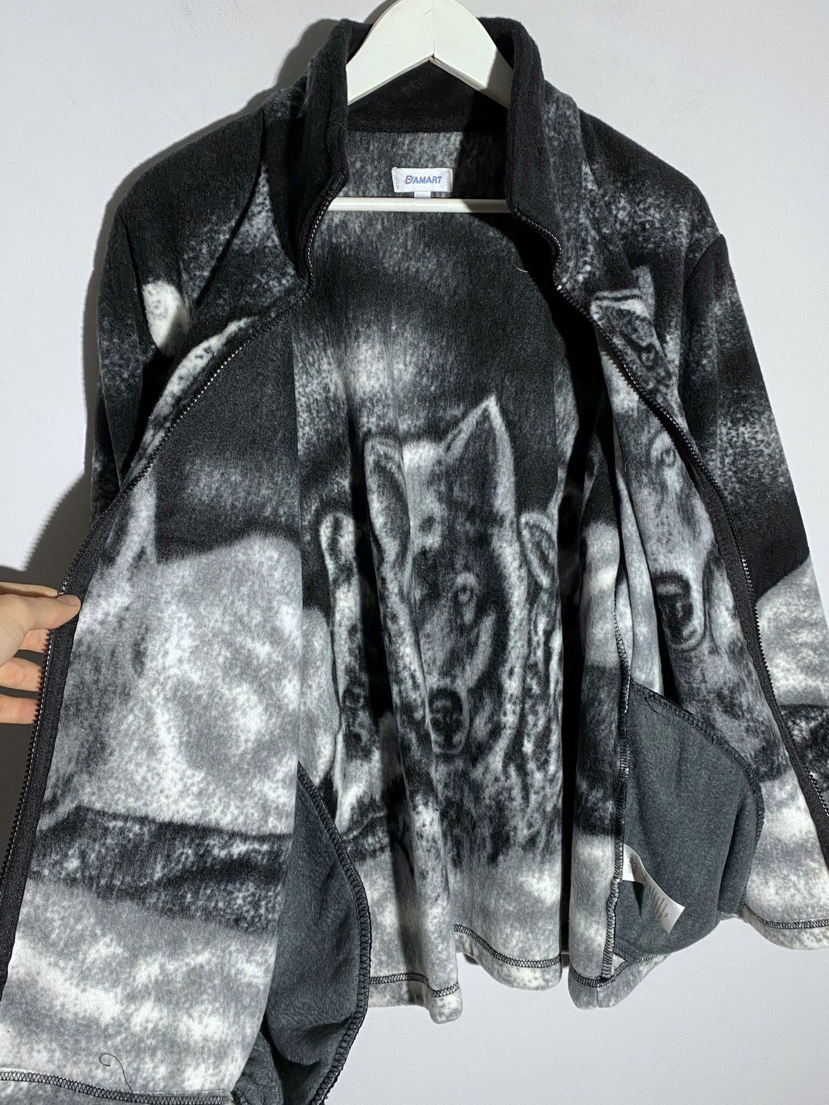 Vintage Vintage All Over Print Wolf Fleece Jacket Supreme Vibes Rare Size US M / EU 48-50 / 2 - 10 Thumbnail