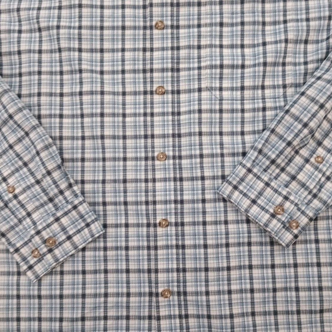 Vintage Ridgecut Shirt Mens XL Blue Plaid Button-Down Long Sleeve Breathable Collared Regular Button Up Breathable Navy blue? Size US XL / EU 56 / 4 - 3 Thumbnail