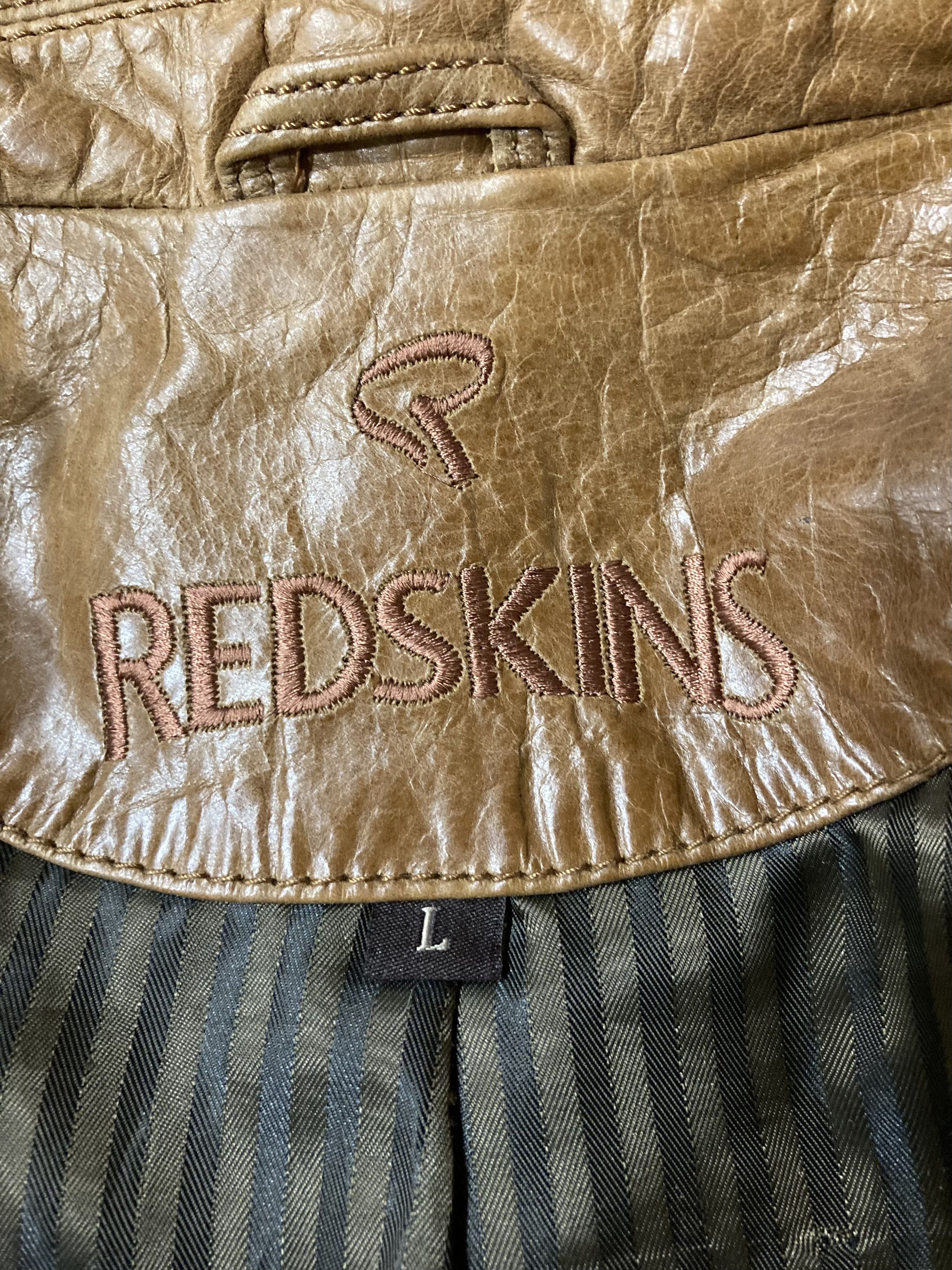 Vintage Vintage REDSKINS Leather jacket Size US L / EU 52-54 / 3 - 3 Thumbnail