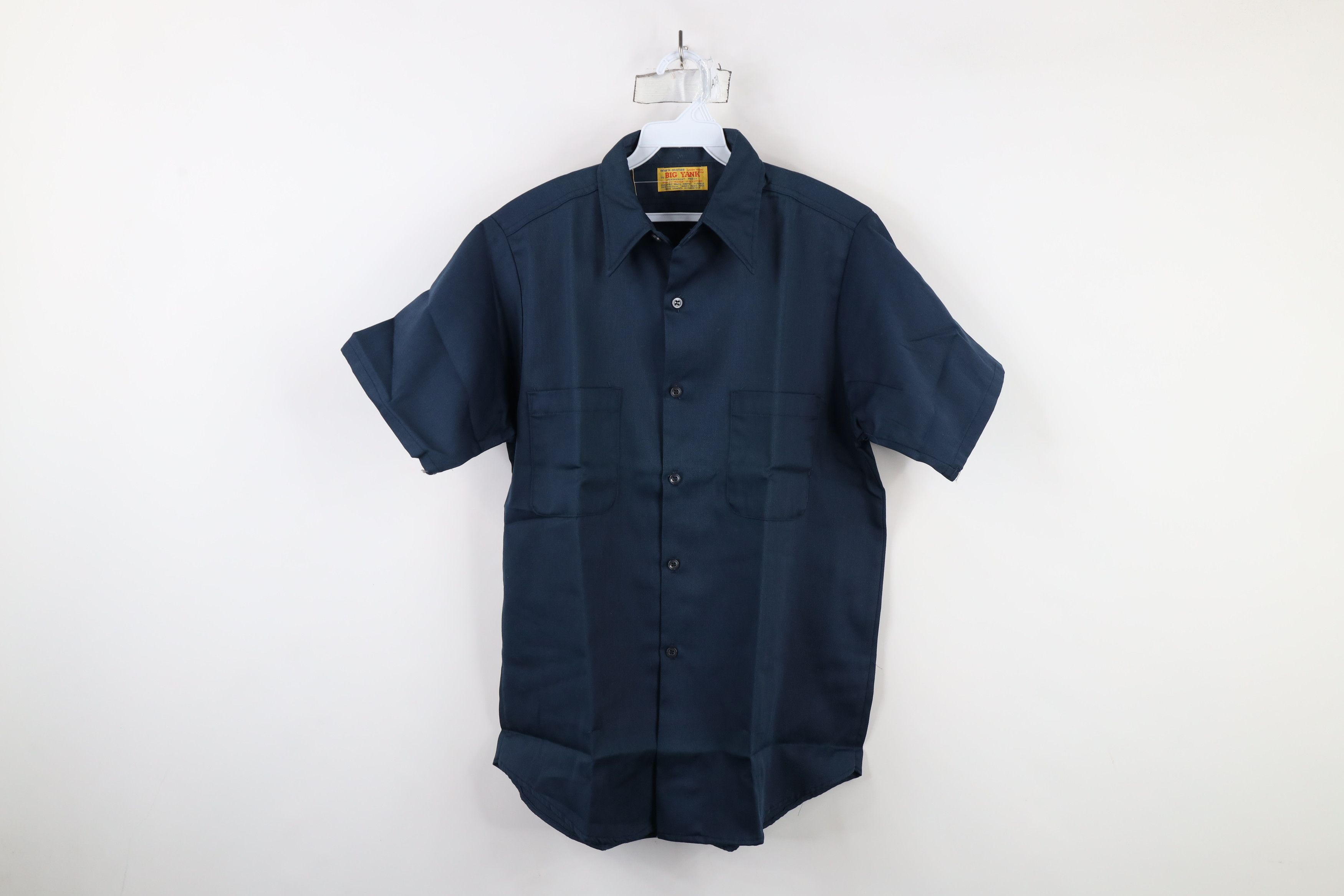 Vintage Deadstock Vintage 60s Made Workwear Mechanic Shirt Blue USA Size US M / EU 48-50 / 2 - 1 Thumbnail