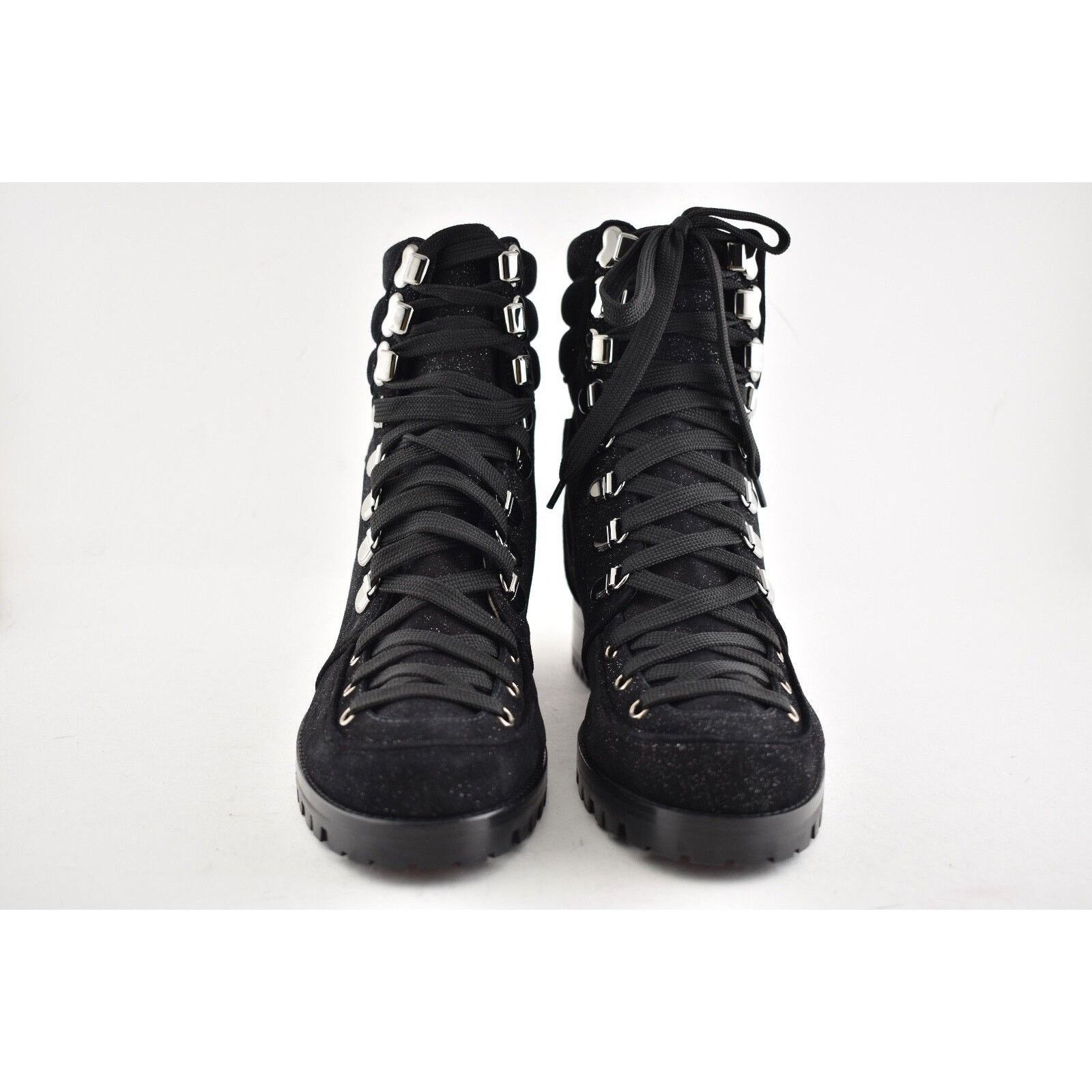 Christian Louboutin Christian Louboutin Who Runs Flat Crosta Star Black Combat Size US 6 / IT 36 - 5 Thumbnail