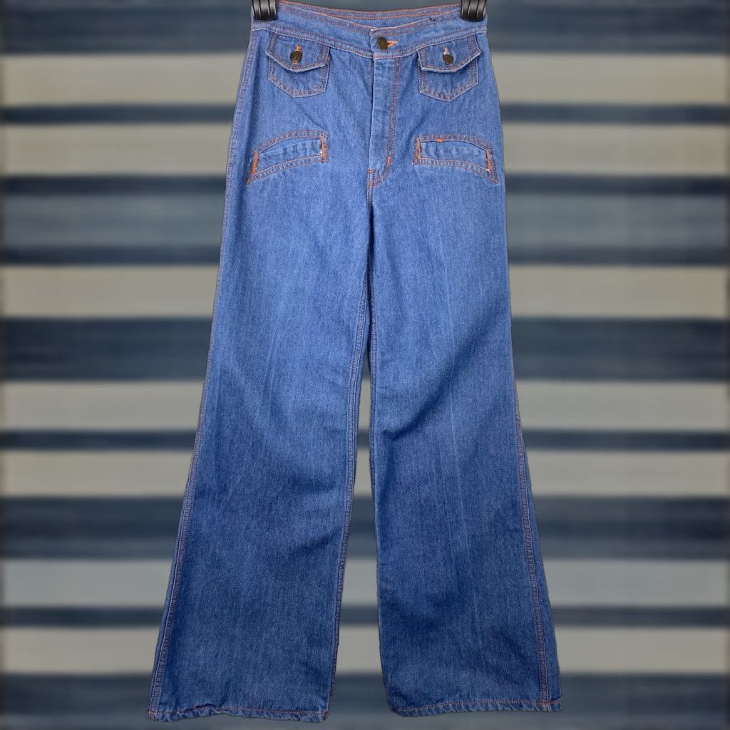 VINTAGE Braxton Jeans Jeans Women Blue Denim High Rise Flare Leg 9/10 70s Bell Bottom Hipster