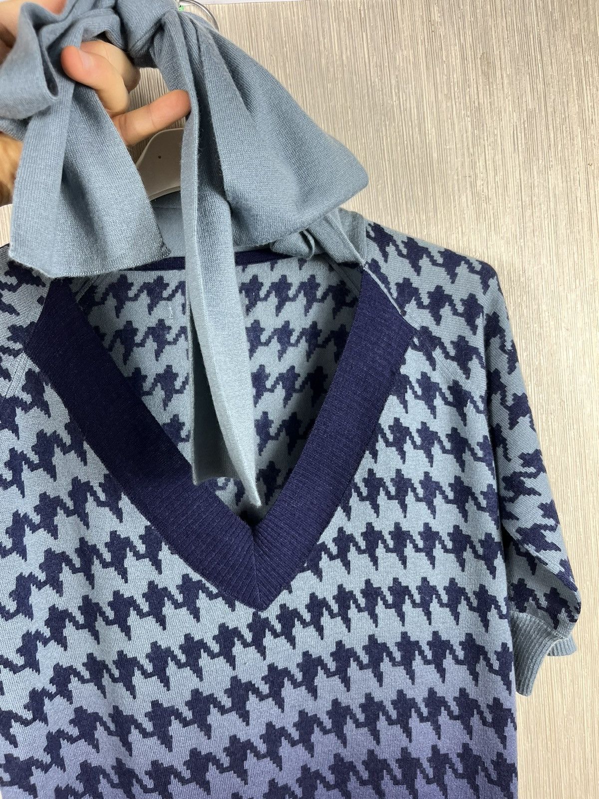 Jean Paul Gaultier × Vintage Jean Paul Gaultier jeans JPG houndstooth cashmere wool dress Size L / US 10 / IT 46 - 13 Thumbnail