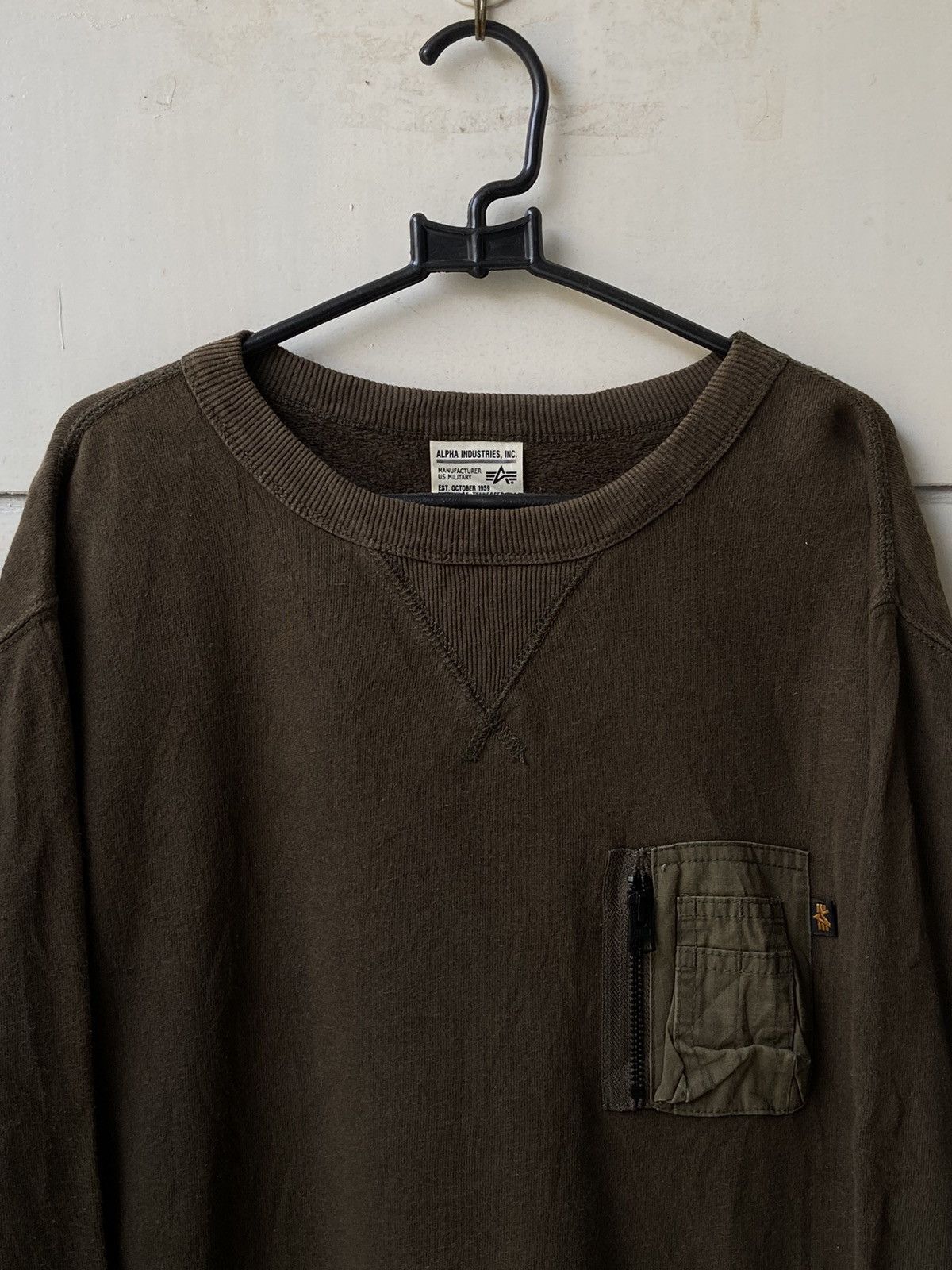 ALPHA INDUSTRIES Army Long Sweater