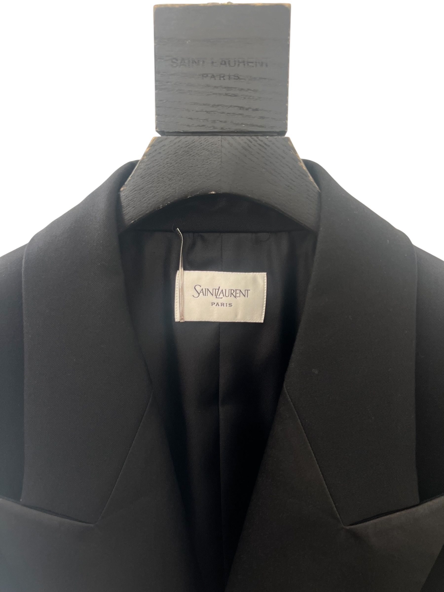 Saint Laurent Paris Saint laurent Long tailored coat in black fine wool Size 54R - 3 Thumbnail
