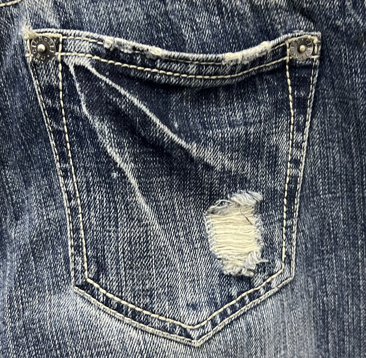 Vintage Vintage Cecil McBee Distressed Denim Overalls - Medium Size US 31 - 15 Thumbnail