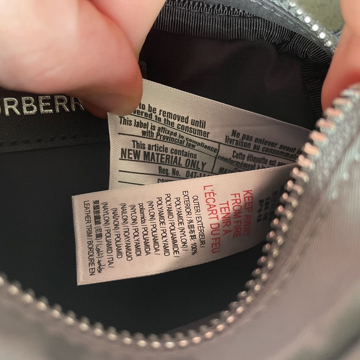 Burberry Burberry Nylon Waist Bag Grey Size ONE SIZE - 9 Thumbnail