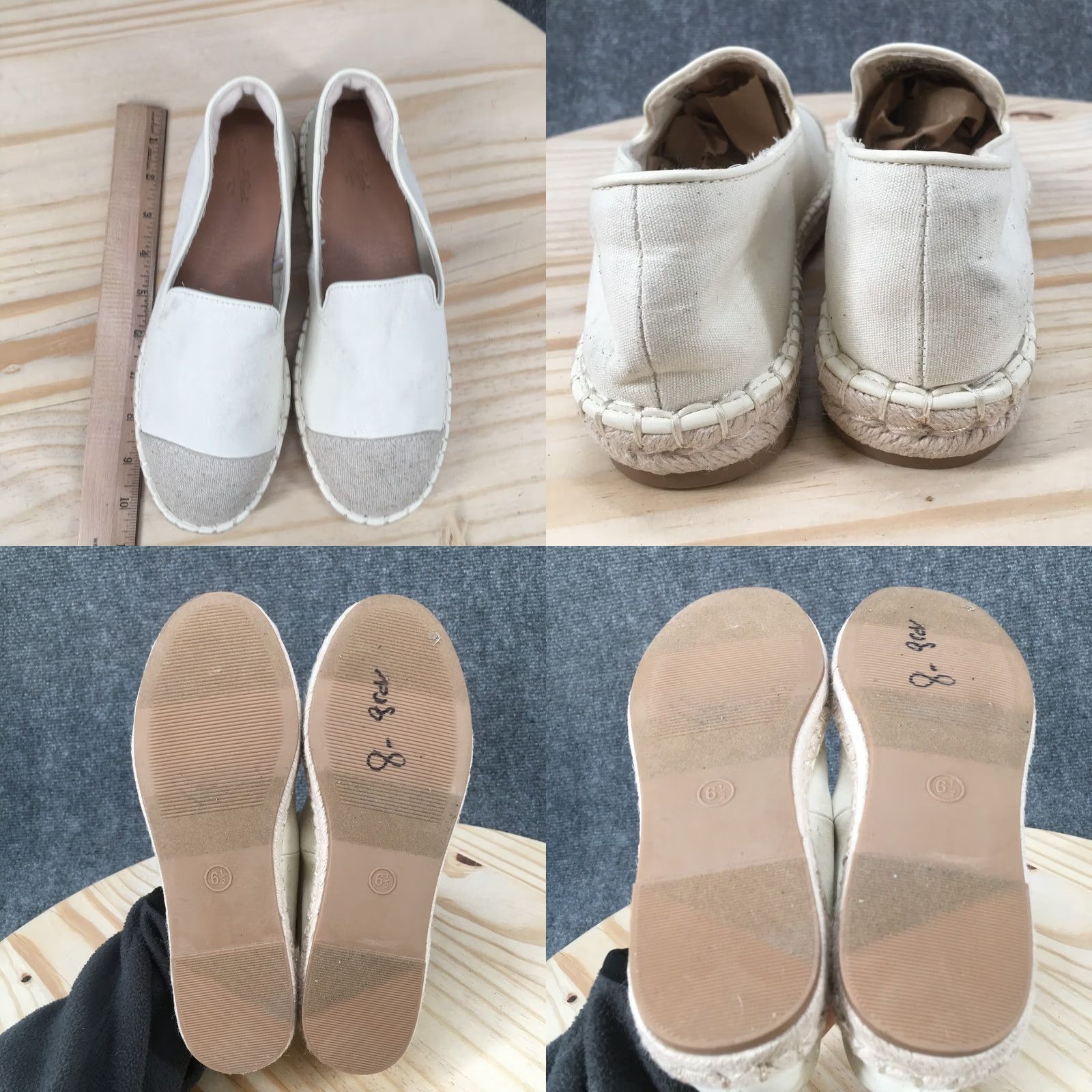 Vintage Universal Thread Shoes Womens 6.5 Cap Toe Slip On Flats Espadrille Beige Canvas Shoes Womens Cap Toe Slip-On Flats Beige Canvas Size ONE SIZE - 8 Thumbnail