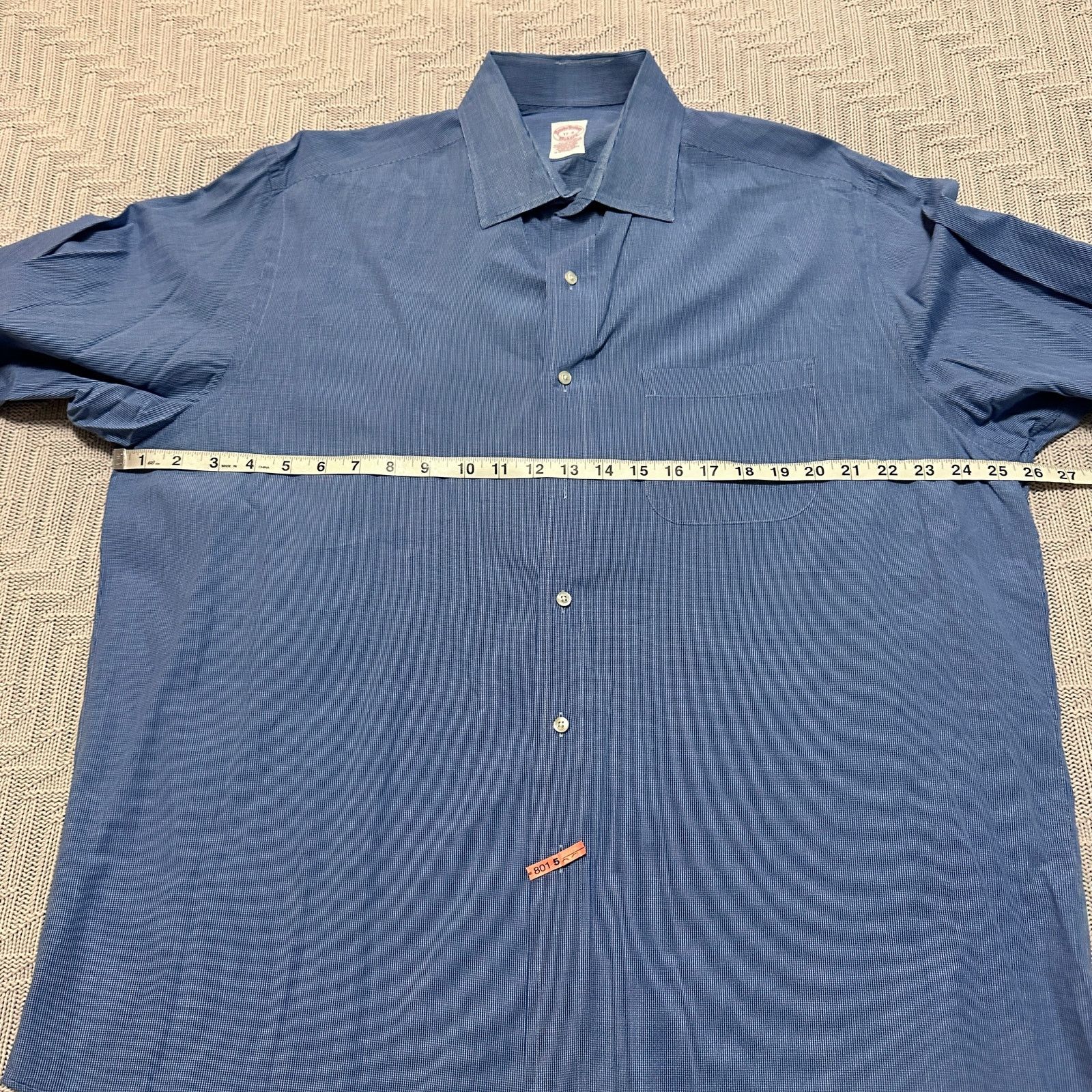 Brooks Brothers Vintage Brooks Brothers blue micro plaid button down size 17 Size US XL / EU 56 / 4 - 6 Thumbnail