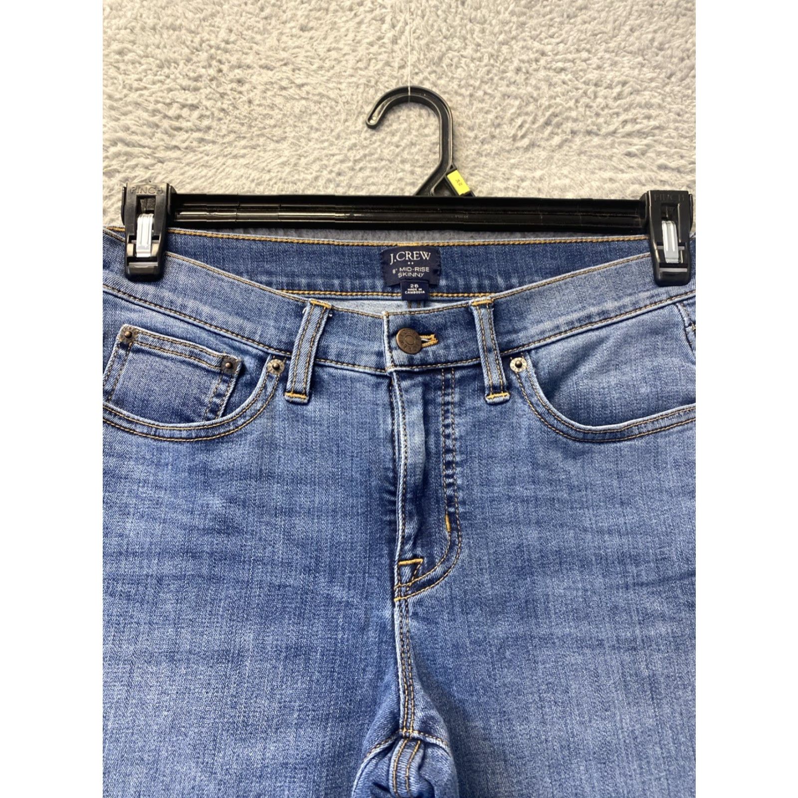J.Crew J.Crew Jeans Women Size 8 Denim 28x25 Blue High Rise Regular Wash Slim Womens Size 28" / US 6 / IT 42 - 2 Thumbnail