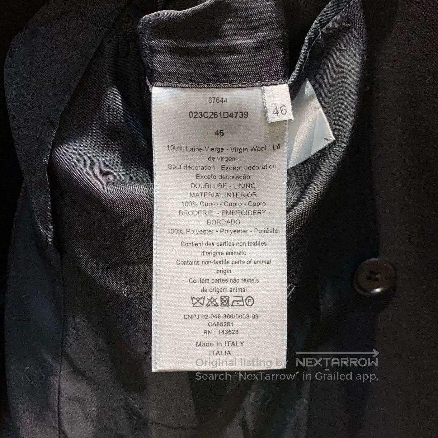 Dior dior embroidered double-breasted suit jacket. Size US L / EU 52-54 / 3 - 4 Thumbnail