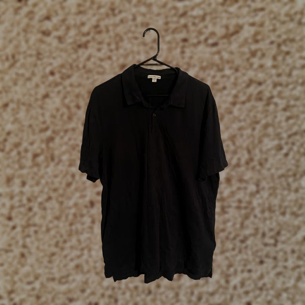 James Perse VINTAGE James Perse Standard USA Navy Blue S/S Supima Cotton Jersey Polo Shirt XL Men’s 4 XLarge Blue USA Polo Shirt Mens Size US XL / EU 56 / 4 - 1 Thumbnail