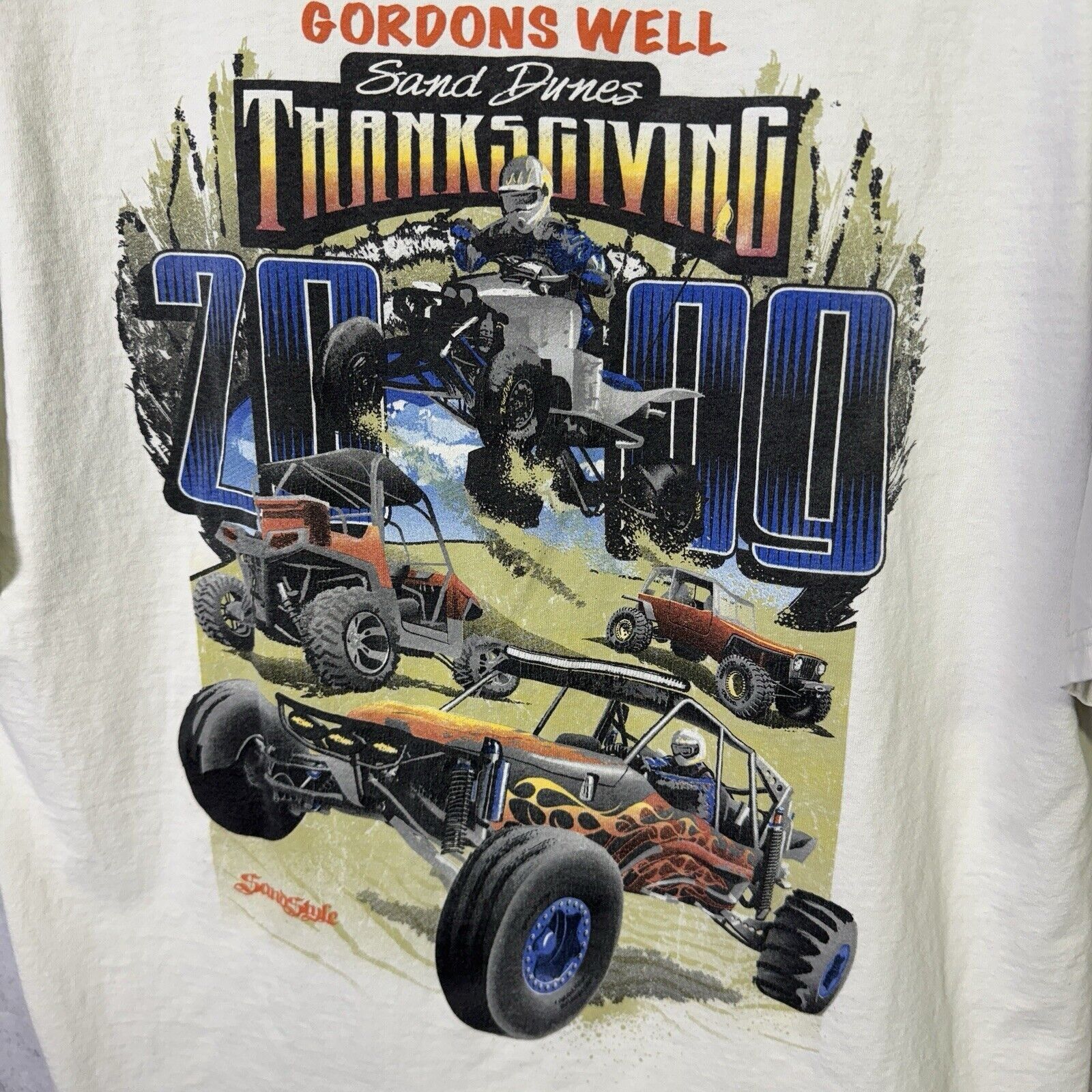 Vintage Gordon Wells Sand Dune Thanksgiving T Shirt Mens Large White Size US L / EU 52-54 / 3 - 11 Thumbnail
