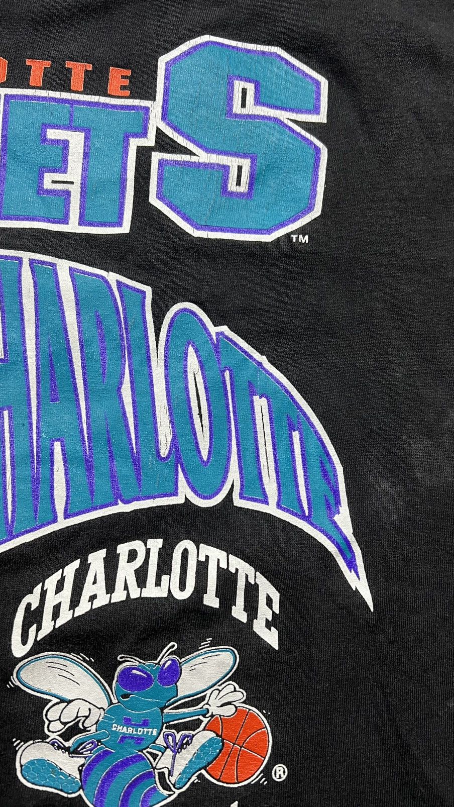 Other 1995 Charlotte Hornets NBA overprinted tee my favorite team Size US L / EU 52-54 / 3 - 6 Thumbnail