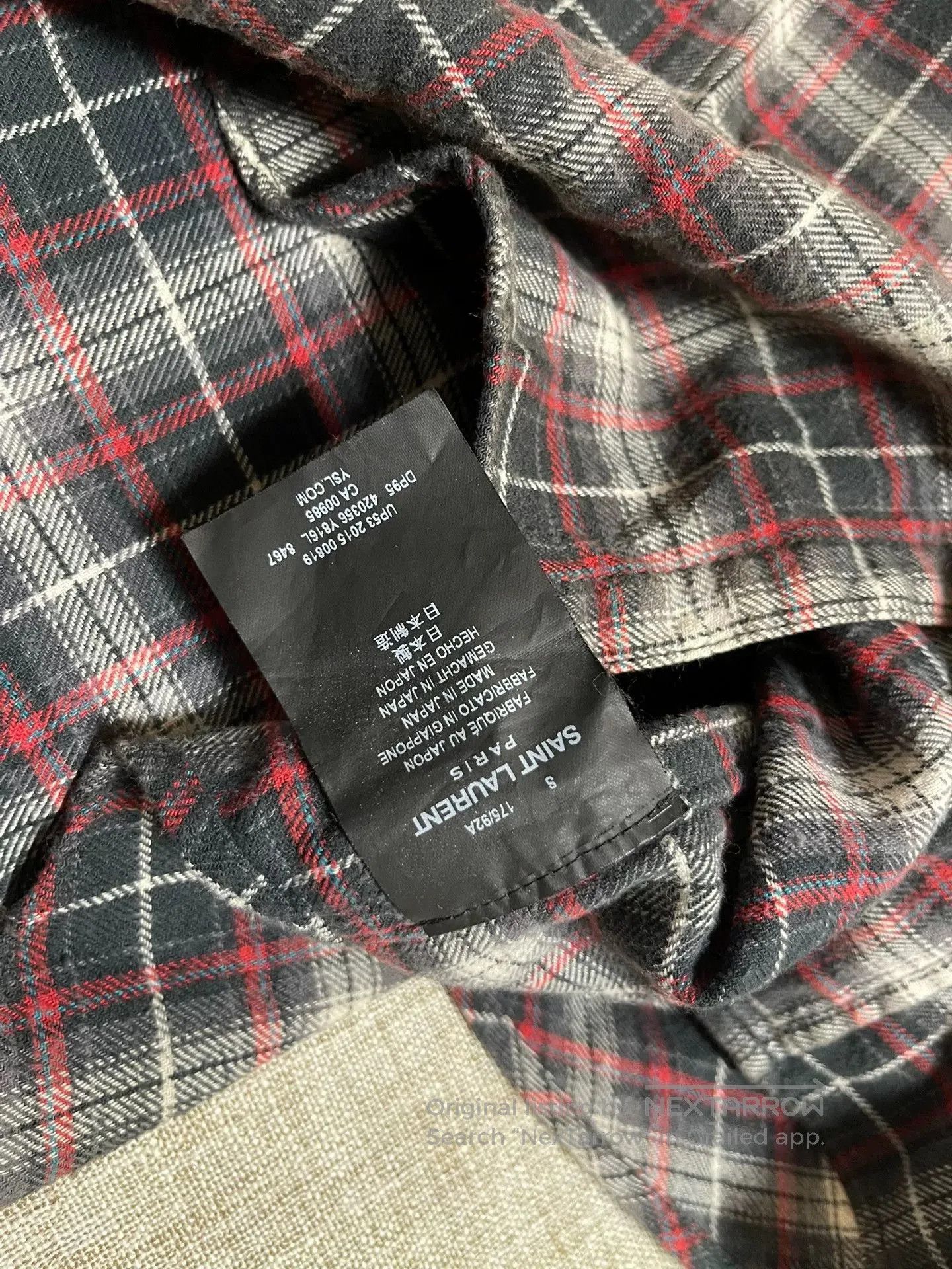 Saint Laurent Paris Saint Laurent Red Black Plaid Shirt. Size US S / EU 44-46 / 1 - 4 Thumbnail