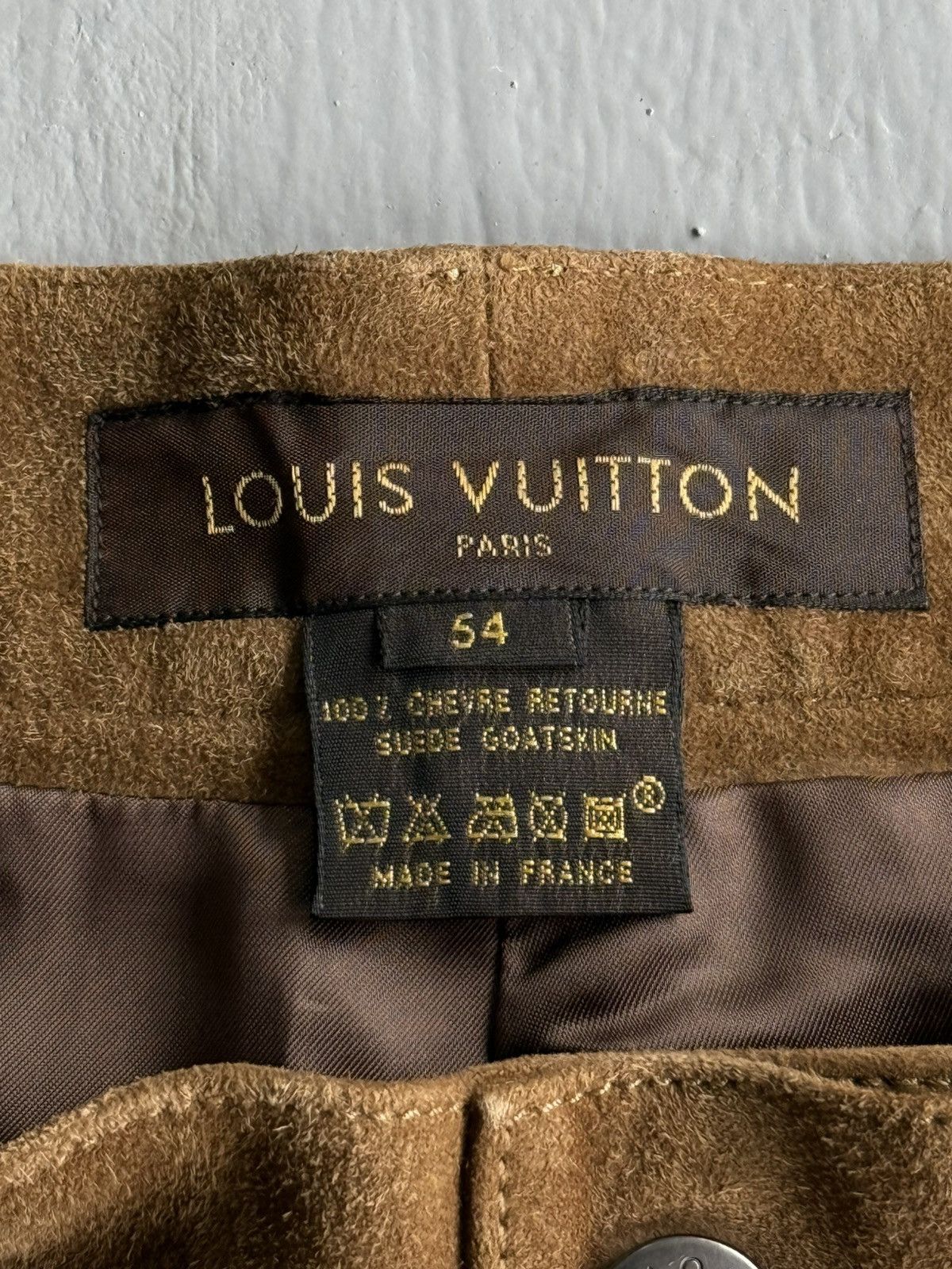 Louis Vuitton × Marc Jacobs Louis Vuitton - Goatskin Suede Damier Pants Size US 36 / EU 52 - 10 Thumbnail