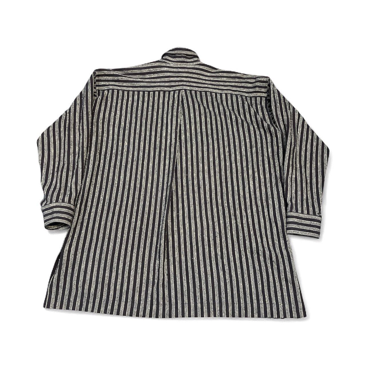 Issey Miyake 80s Issey Miyake PERMANENTE Archive Striped Workwear Jacket Size US M / EU 48-50 / 2 - 3 Thumbnail