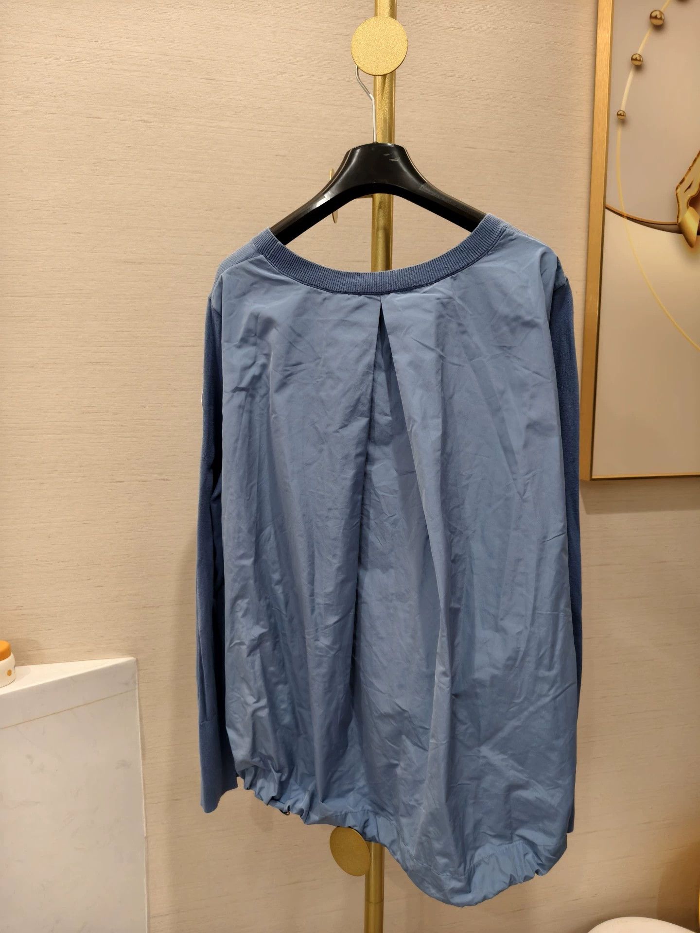 Moncler Moncler Knit Paneled Sweater Muted Blue L fits M/L Size US L / EU 52-54 / 3 - 2 Thumbnail