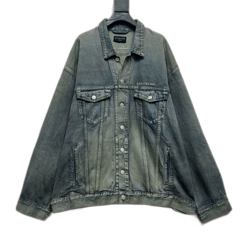 Balenciaga Balenciaga Reverse Logo Denim Jacket Size US M / EU 48-50 / 2 - 1 Thumbnail