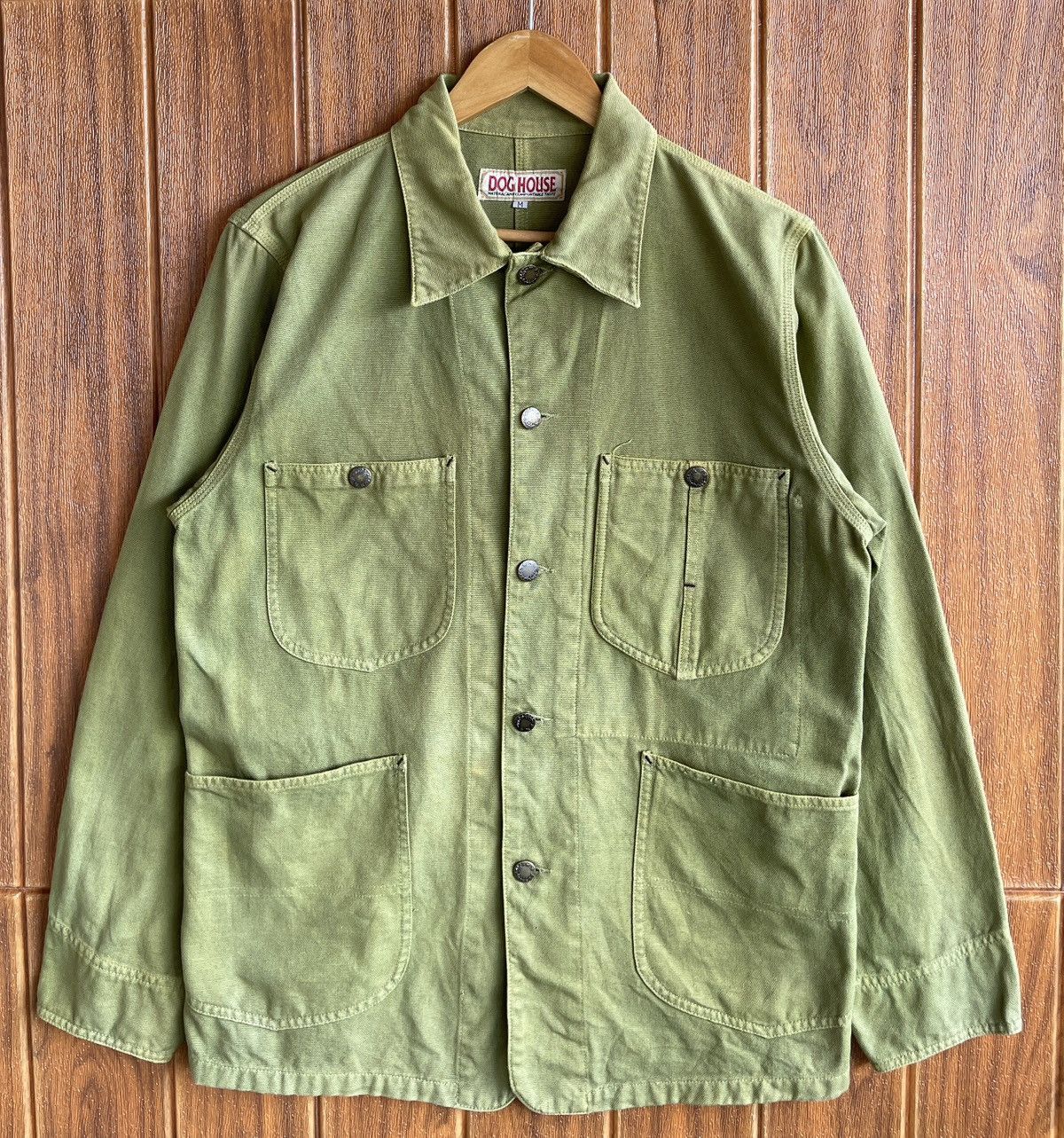 Le Grande Bleu (L.G.B.) Vintage 90s Faded Green Army🔥DOGHOUSE🔥Military Parka Jacket Size US M / EU 48-50 / 2 - 1 Thumbnail