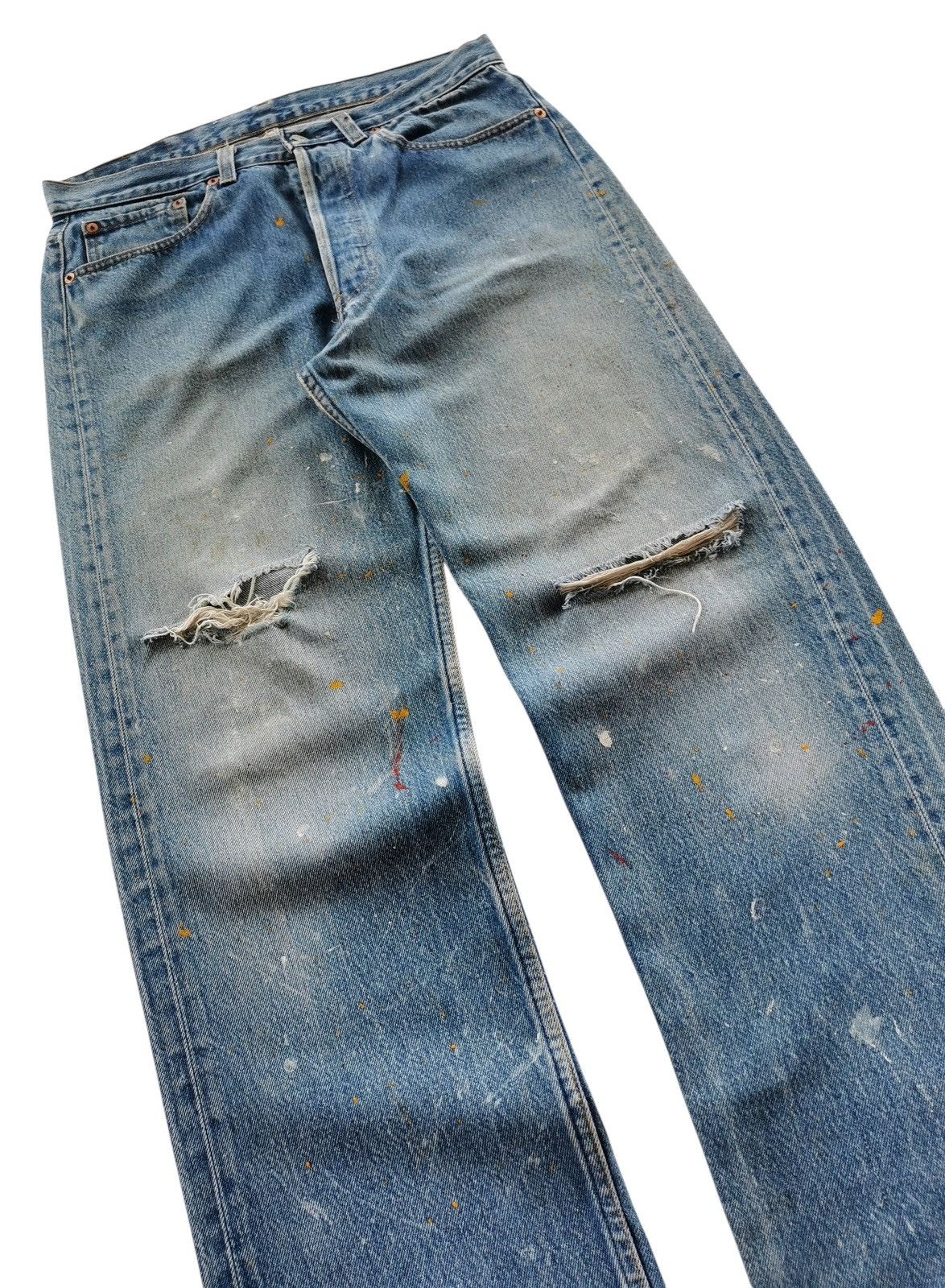 Levi's Vintage Levi's 501 Denim Jeans Paint Splattered Size 32x29 Size US 32 / EU 48 - 8 Thumbnail