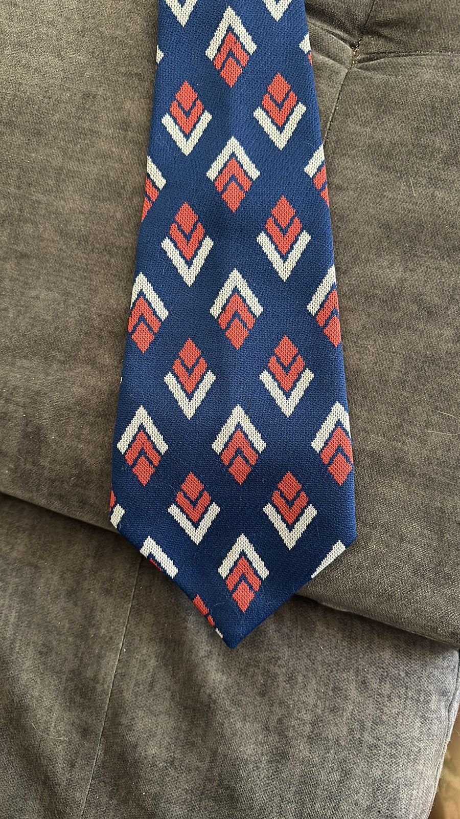 Vintage Vintage red, white and blue tie. Wide. Size ONE SIZE - 1 Thumbnail