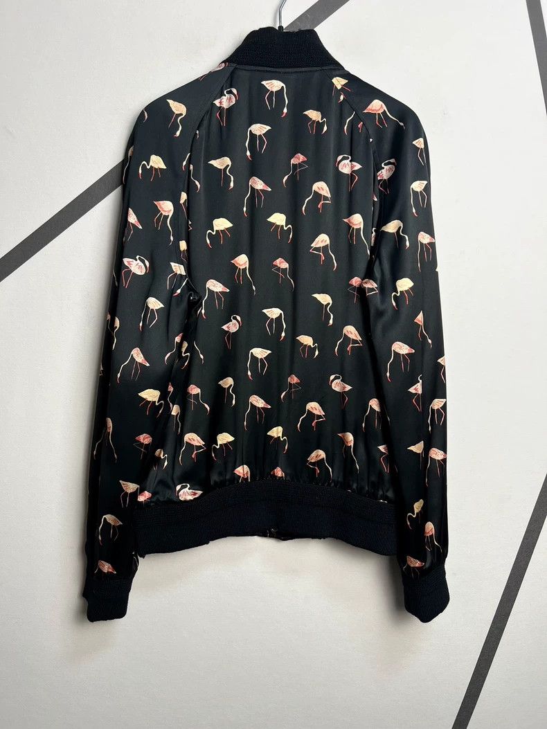 Saint Laurent Paris Saint Laurent Paris Flamingo Full Print Silk Jacket Size US S / EU 44-46 / 1 - 2 Thumbnail